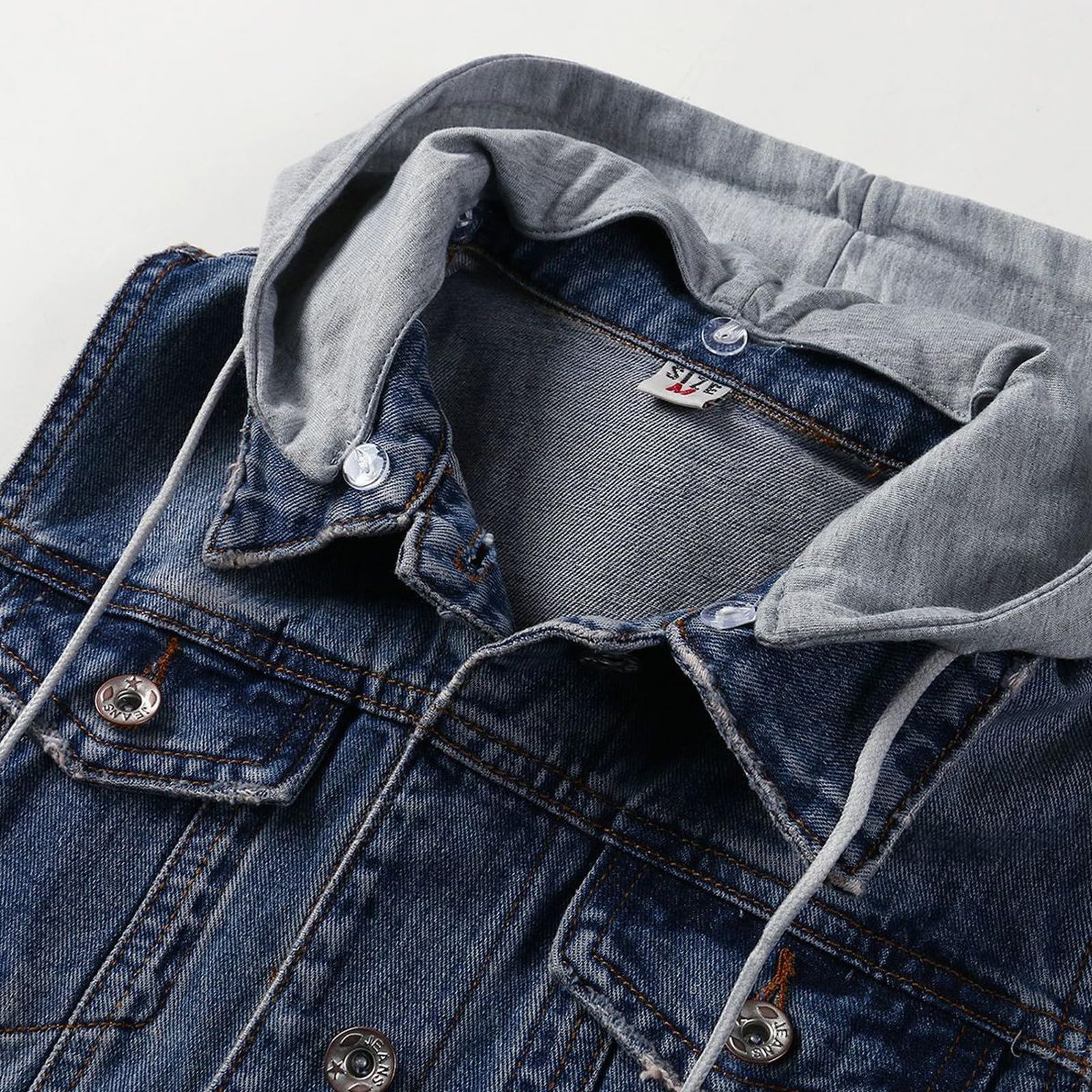 Gilet in denim con cappuccio per le donne senza maniche giacche di jeans con bottoni vintage in denim invecchiato gilet con cappuccio retrò moda gilet fidanzato streetwear cappotti con tasche