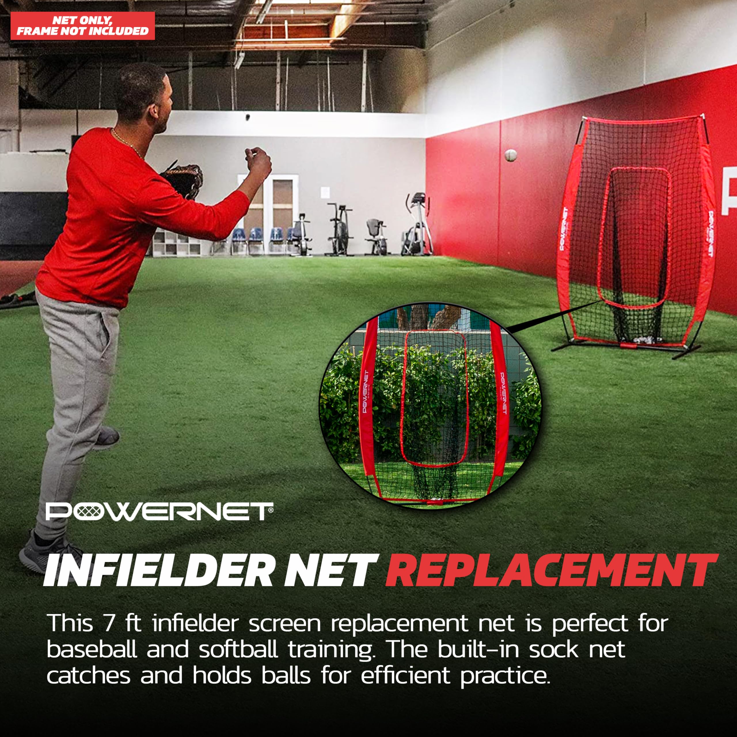 Filet D'entraînement Portable Pour Baseball/softball - 100x100 Cm - Noir - Neuf
