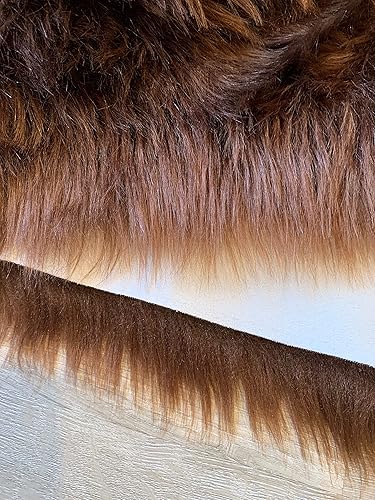 Miniatura 47 de Alfombra de lujo de piel de oveja sintética Alfombra esponjosa para dormitorio, sala de estar, habitación de los niños, alfombra suave y Marrón