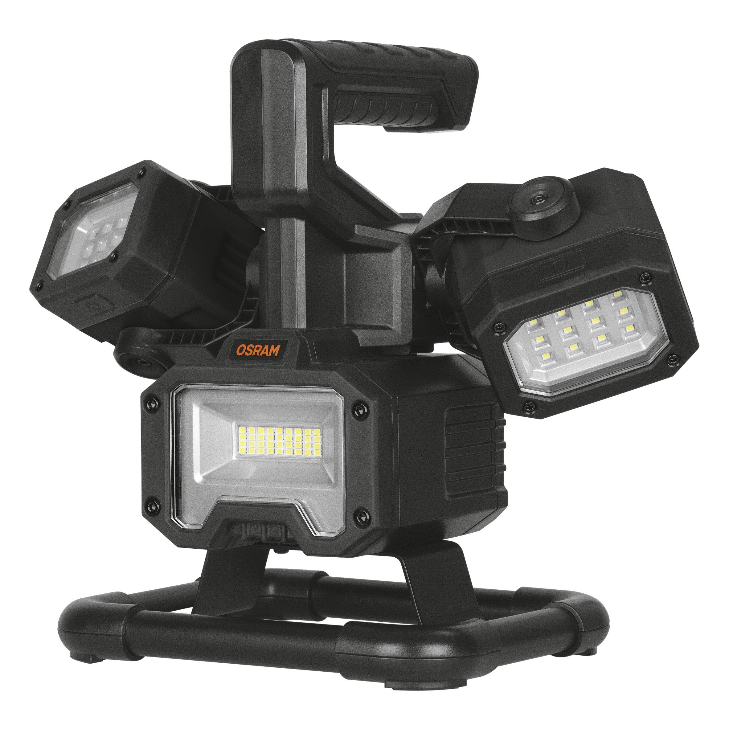 OSRAM LEDIL Space 1000 LEDinspect Flooder Spaceship, Foco LED portátil con 3 Cabezales Ajustables, Recargable