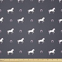 Vista 41 de Ambesonne - Tela de helado por The Yard, deliciosos alimentos fríos de verano en conos estilo Kawaii patrón ilustrado, tela decorativa