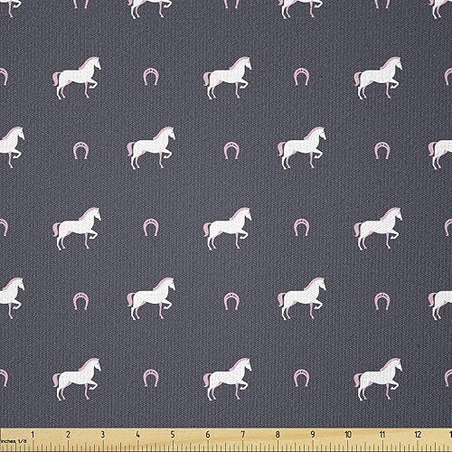 Miniatura 41 de Ambesonne - Tela de helado por The Yard, deliciosos alimentos fríos de verano en conos estilo Kawaii patrón ilustrado, tela decorativa