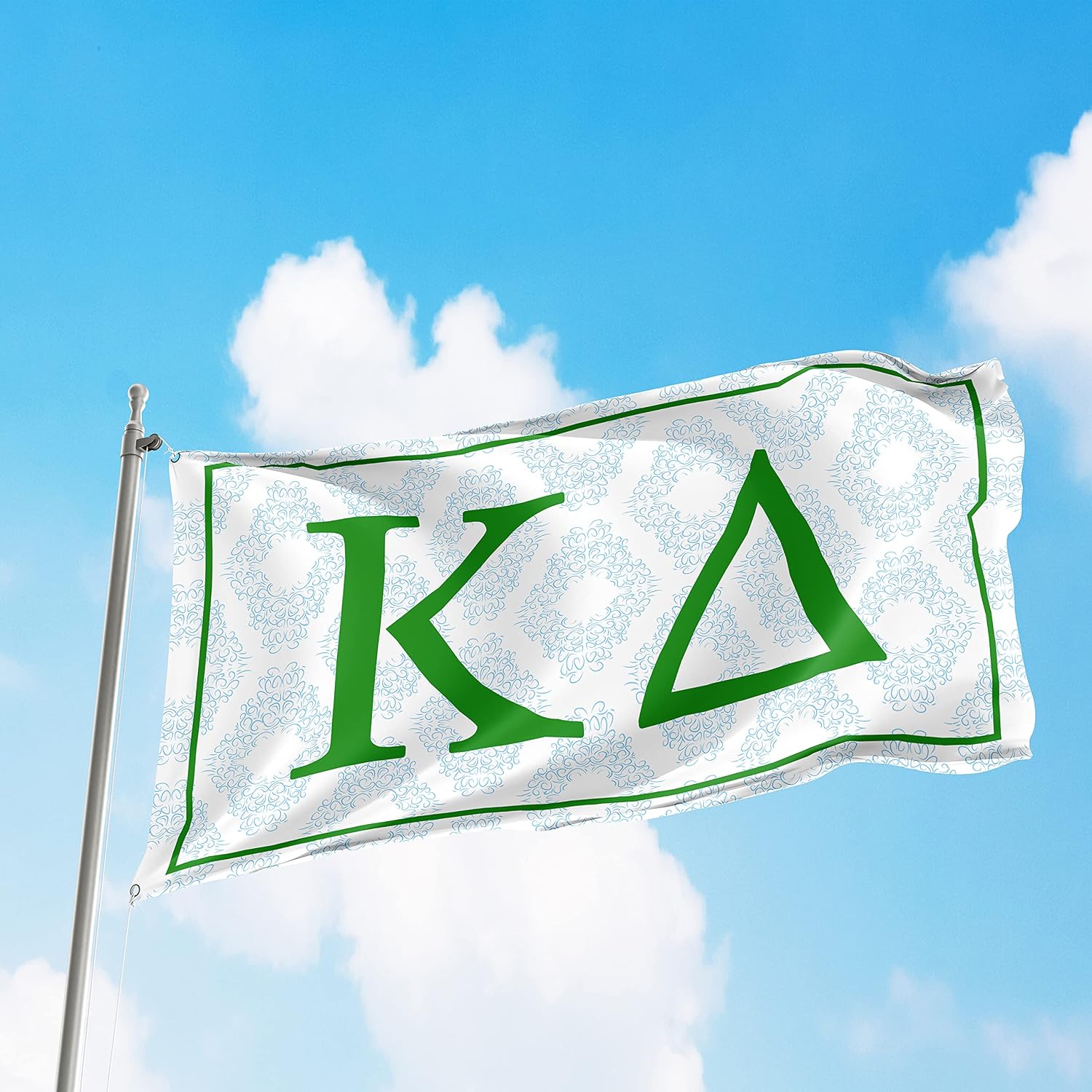Kappa Delta Sorority Greek Life Licensed Flag 3x5 Feet Flag Banner Wall Decor Outdoor Indoor Decoration Brass Grommets Double Stitch