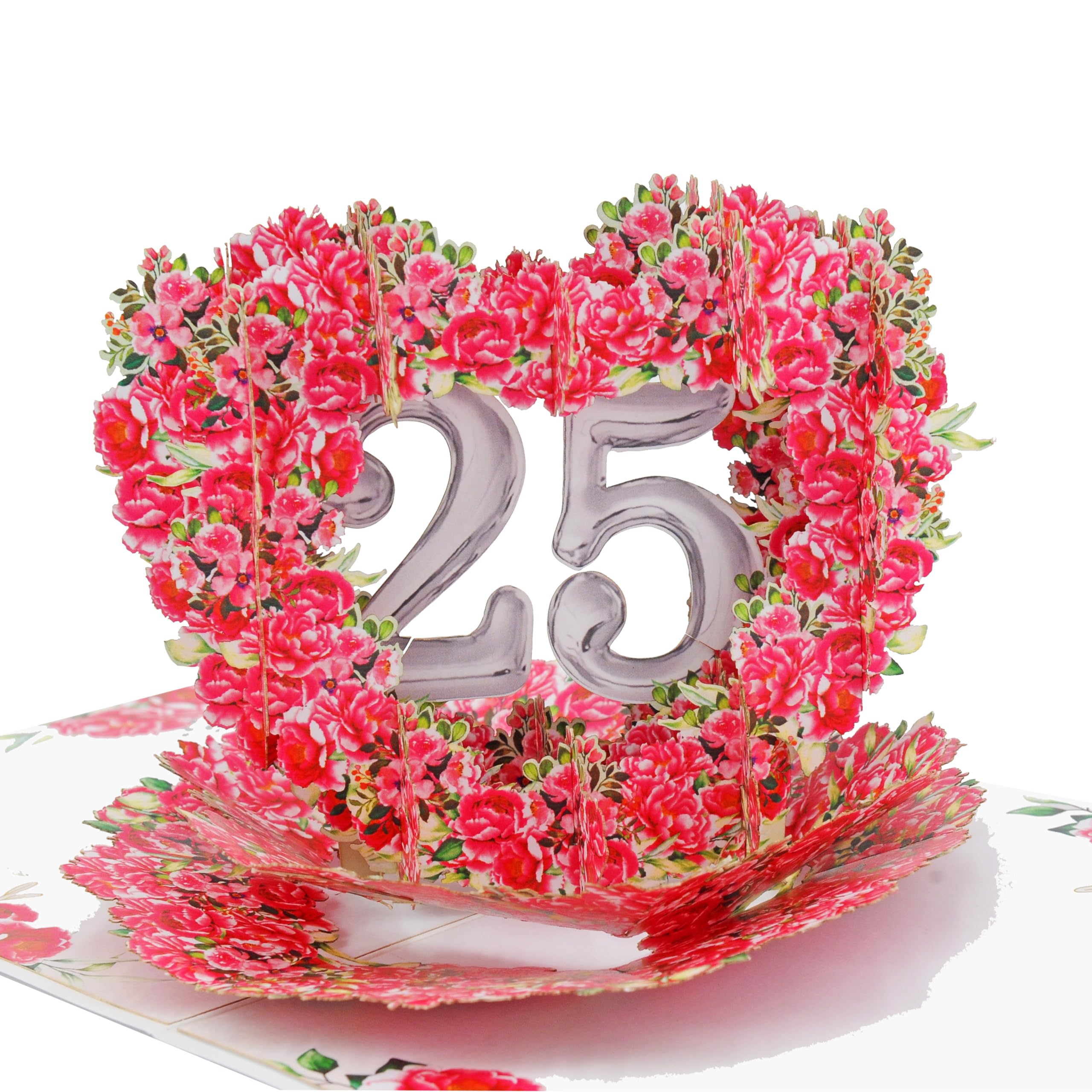 3D Pop-Up Karte 'Alles Gute Zur Silberhochzeit' – Mit Kutsche, 15x20 Cm | Klappkarte Für Das 25. Jubiläum