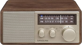 Sangean ウォールナット WR-302 Sangean WR-302 ワイドFM / AMラジオ Bluetooth スピーカー