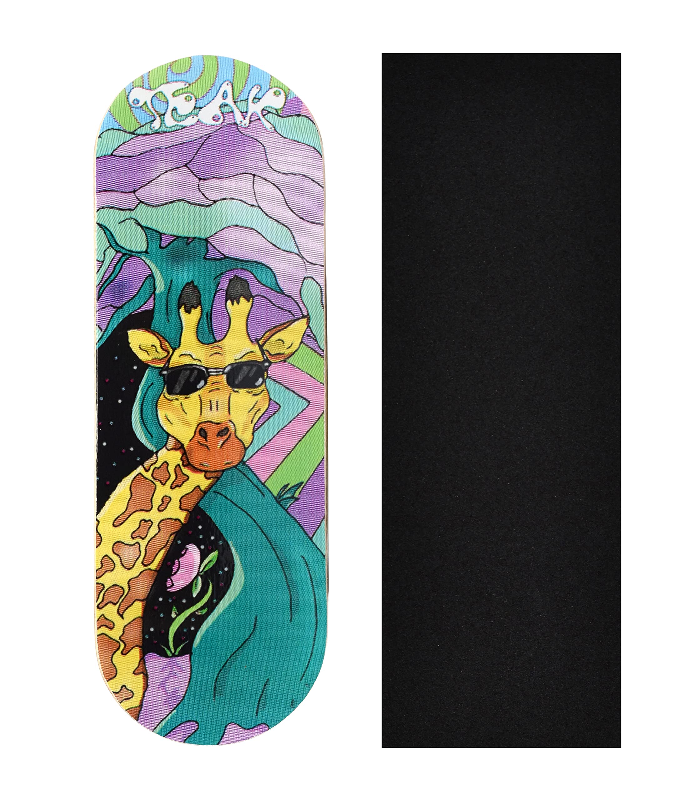 Amazon.com: Teak Tuning Premium Fingerboard Graphic Deck, Graffiti Giraffe  - 32mm x 97mm - Heat Transfer Graphics, Pro Shape & Size - Pre-Drilled  Holes - Includes Prolific Foam Tape : Toys & Games