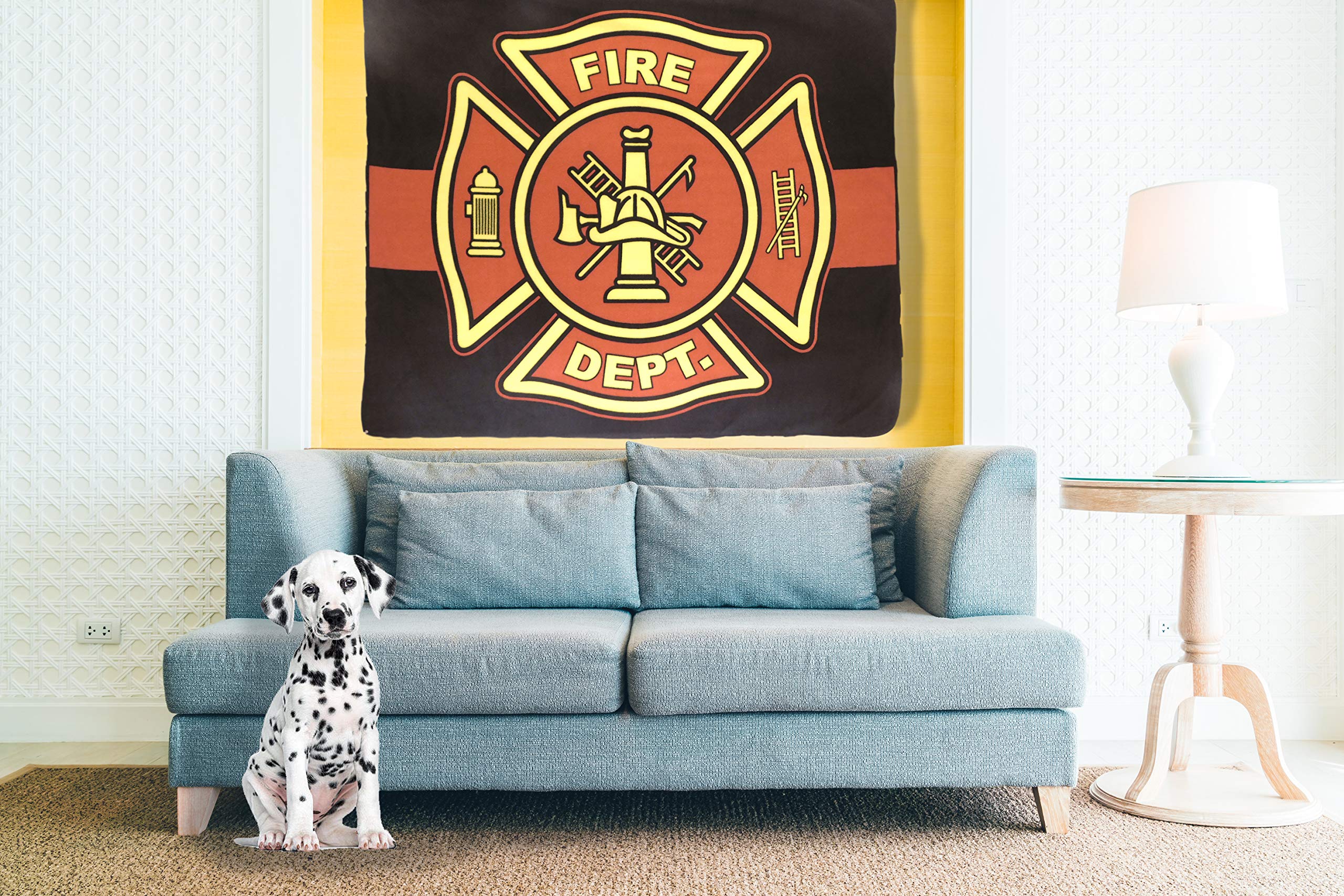 Infinity Republik USA 'Thin Blue Line' Decke - 127x152 Cm, Geschorener Plüsch, Polyester, Maschinenwaschbar