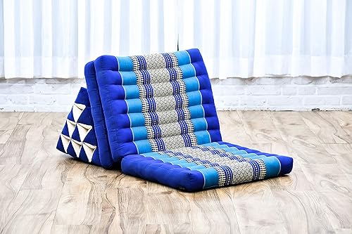Miniatura 7 de Leewadee - Cojín Tailandés plegable para el suelo con respaldo para TV, sala de estar, colchón para exterior, 65.7 x 20.9 x 11.8 pulgadas, Kapok