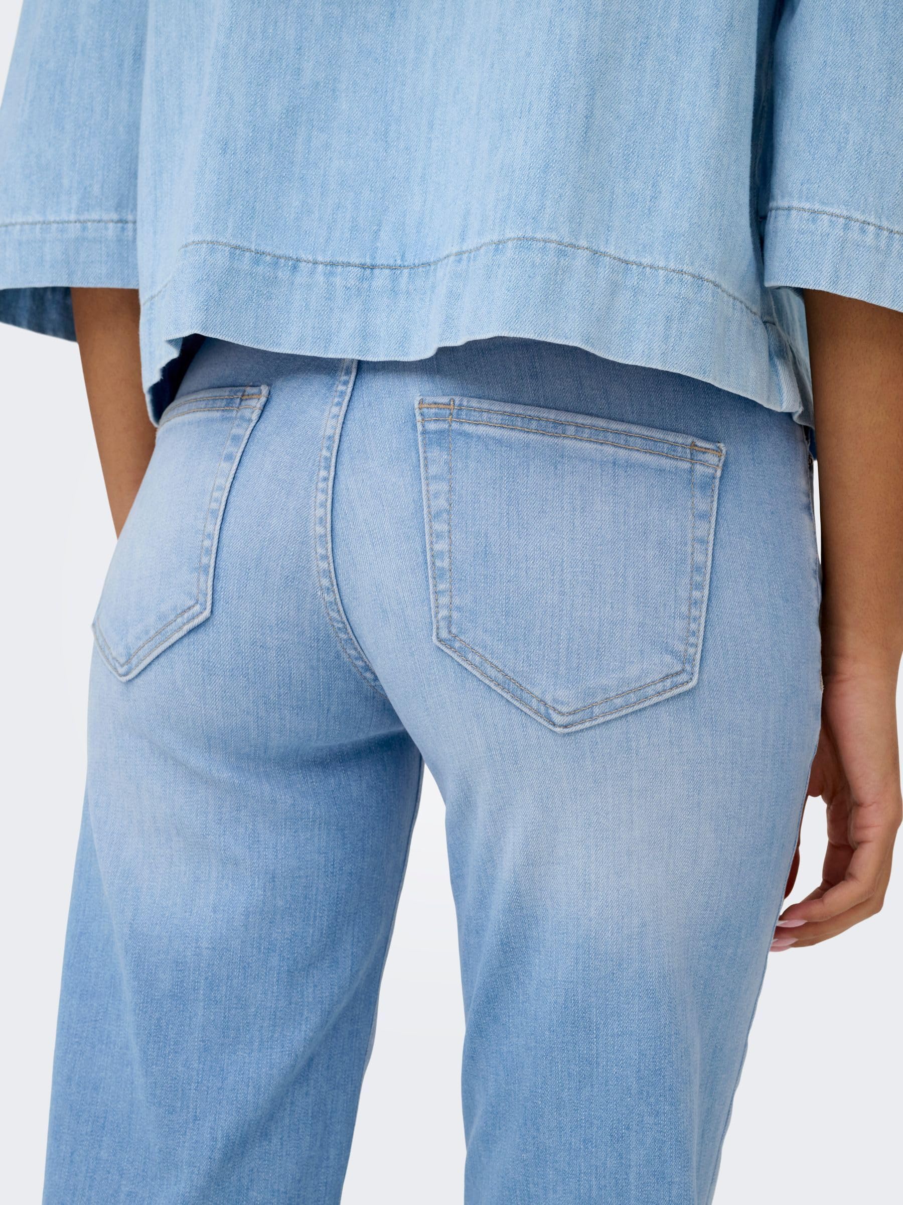 ONLY Female Straight-Fit Jeans ONLBLUSH Mittlere Taille Gerade geschnitten Jeans