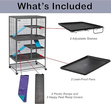 MidWest Homes for Pets Ferret Nation Add-On Unit Small Animal Cage, No Stand, Expands Models 181 or 182