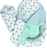 Medi Partners: Juego de 5 Piezas Nido Bebé 100x60x15cm con base removible. Reductor de Cuna nido para bebés 100% Algodón