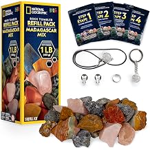 National Geographic Locking Tumbler Refill Kit, 1 Pound Madagascar Rock & Accessories