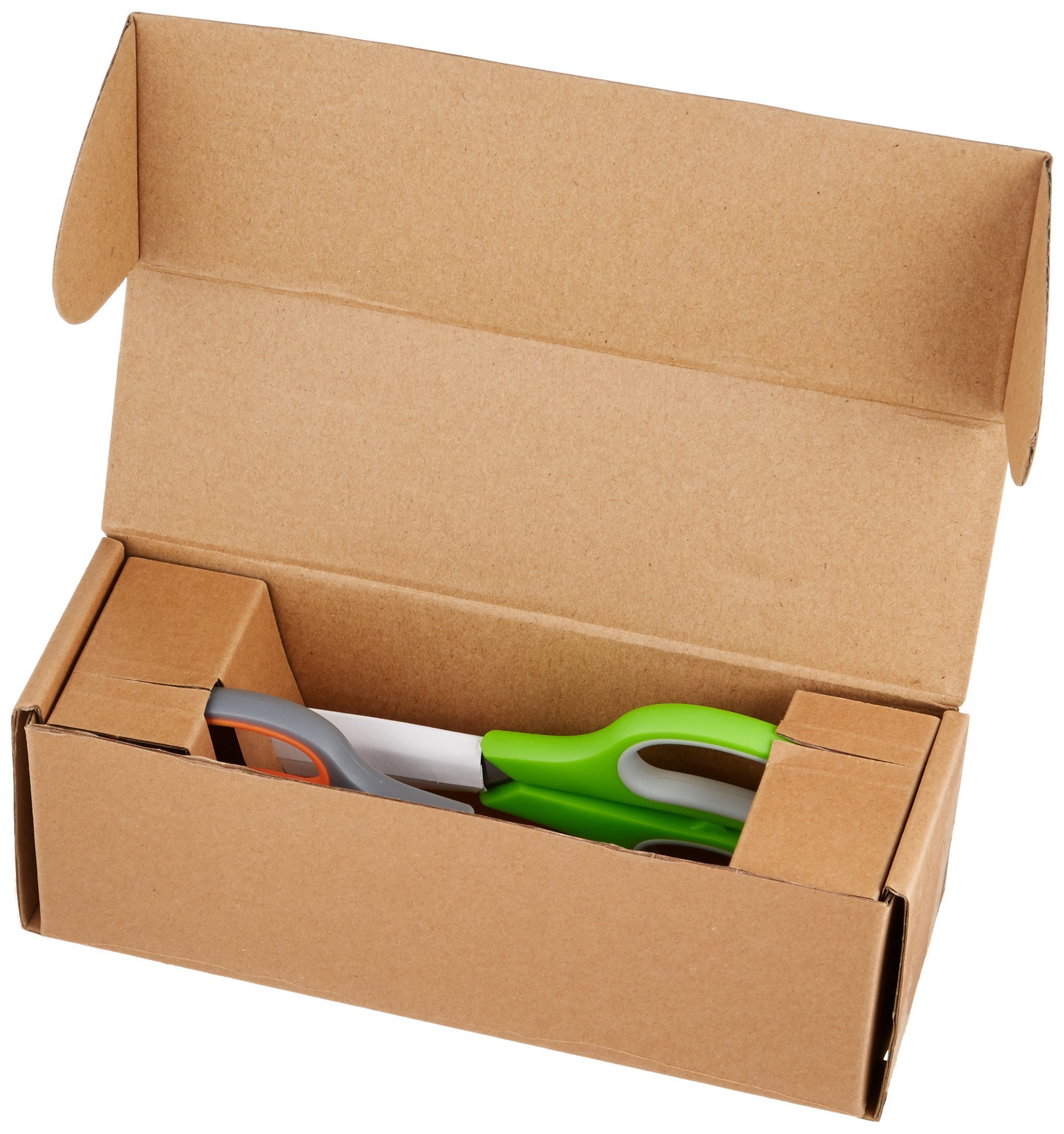 Amazon Basics Tijeras de acero inoxidable, cómodas, multifuncionales, multiusos, recubiertas de PVD, paquete de 2, oficina, hogar, cocina, multicolor