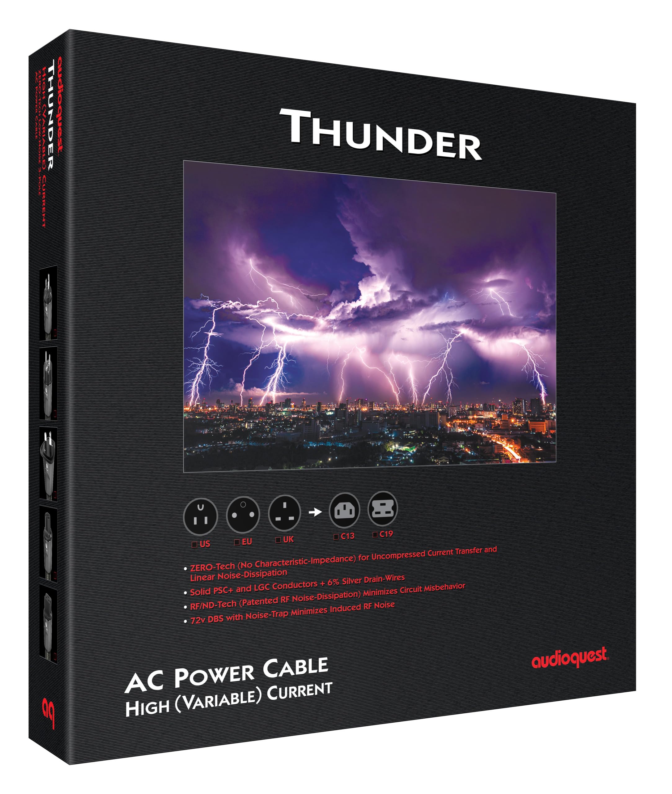 Amazon.com: AudioQuest Thunder High (Variable) Current Power Cable