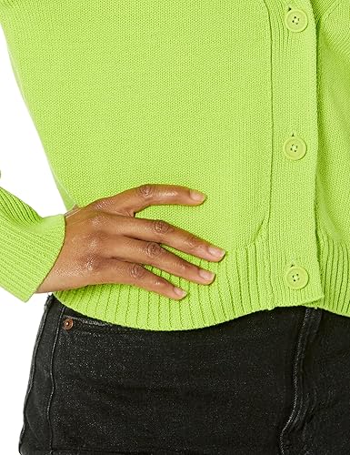 Miniatura 3 de Tienda Essentials - Cárdigan corto con cuello en V de ajuste holgado para mujer