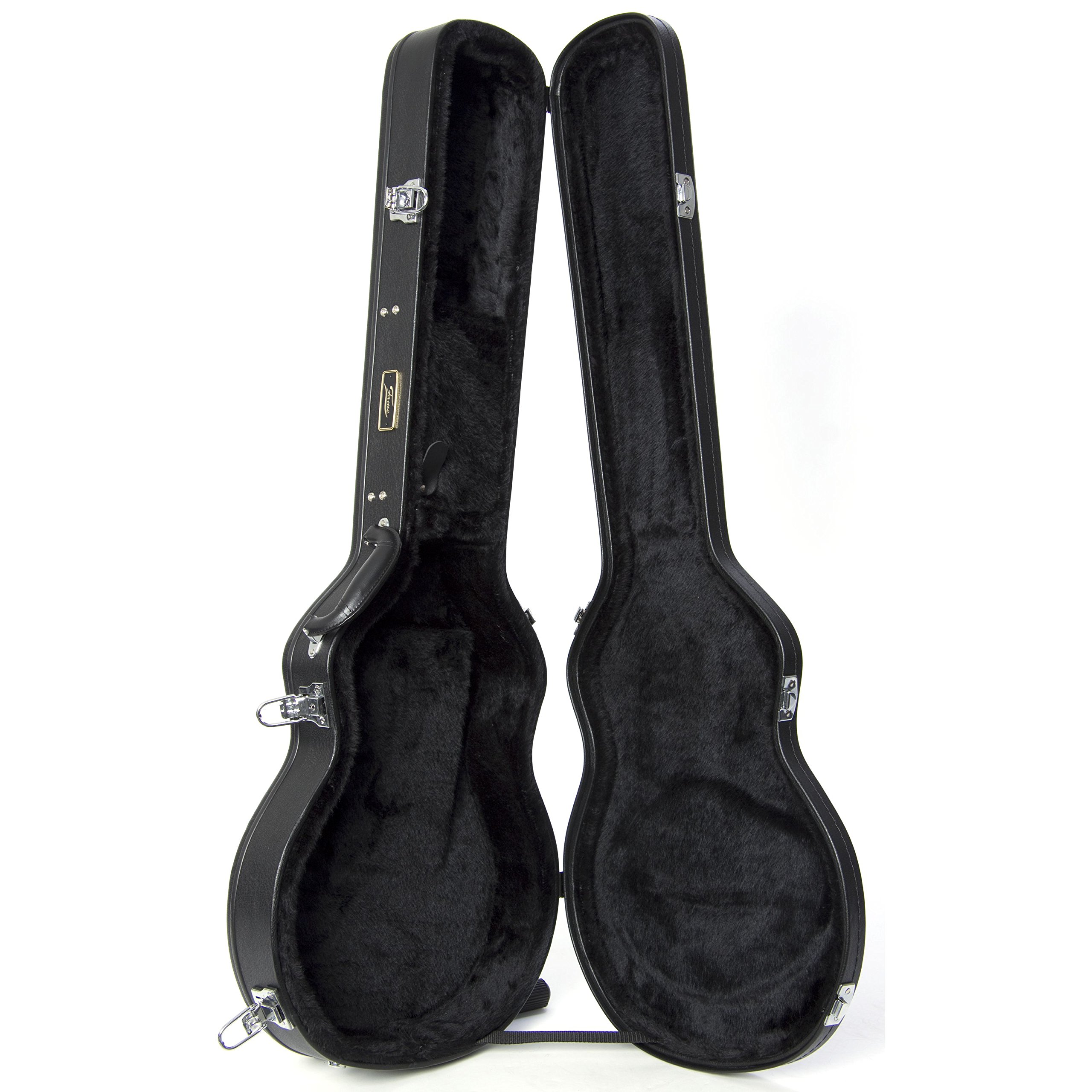 Fame Case Singlecut Gitarrenkoffer, Schwarz, Robuster E-Gitarren Koffer, Wetterfester Holzkern, Stabile Metallschnallen, Zubehörfach, Polsterung, Ideal für sicheren Transport und Schutz