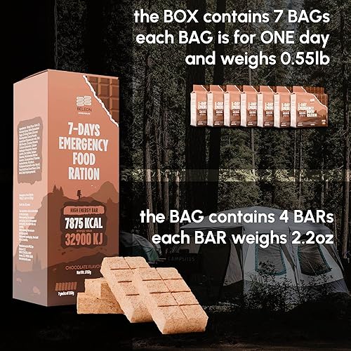 Miniatura 10 de Suministro de alimentos de emergencia 3 días 72 horas Barras de galletas de chocolate MRE Meals Kit de supervivencia militar 2023 - 20 años de vida