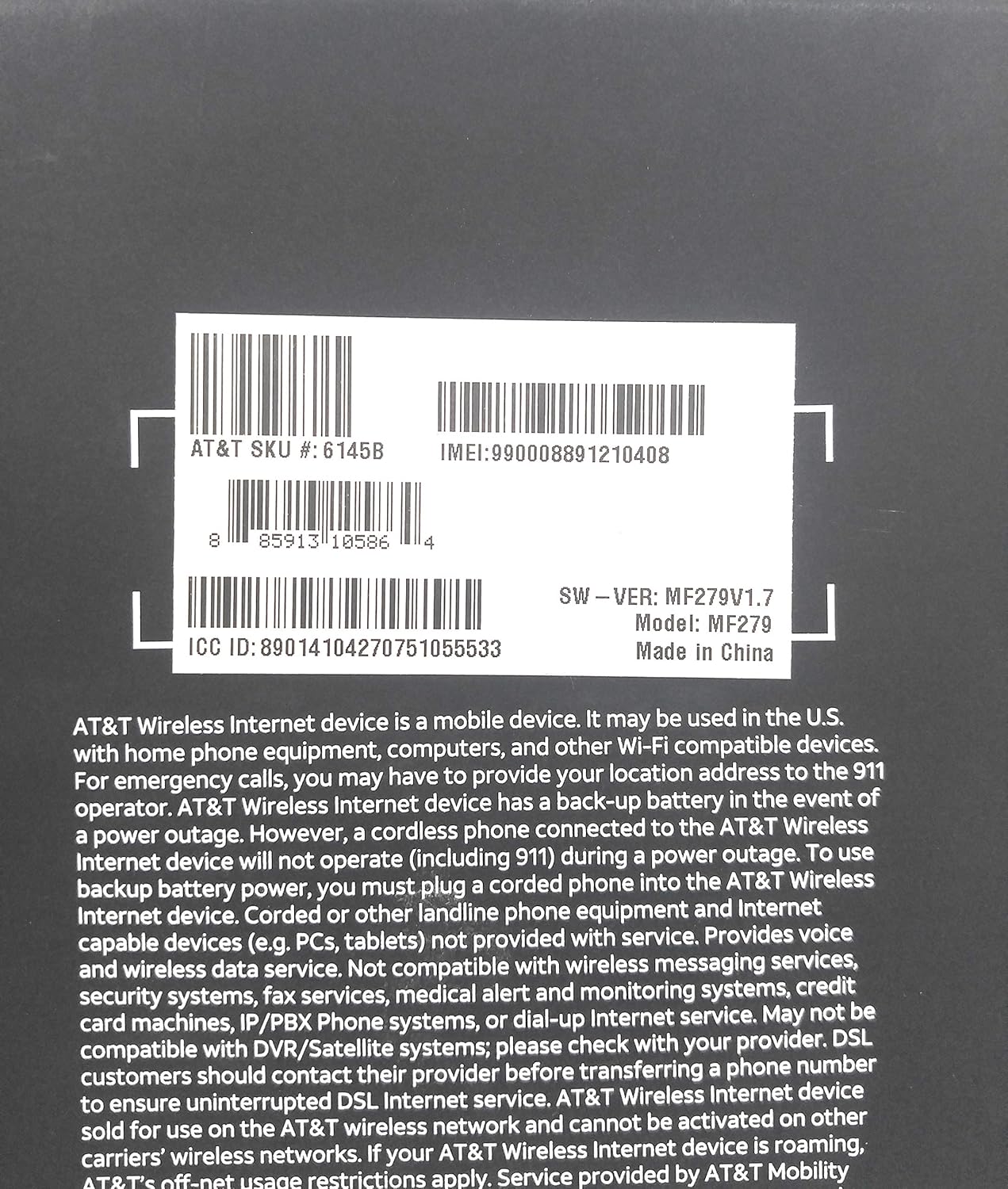 Contents of the ZTE MF279T Smart Hub package, including the device, cables, and user guide.