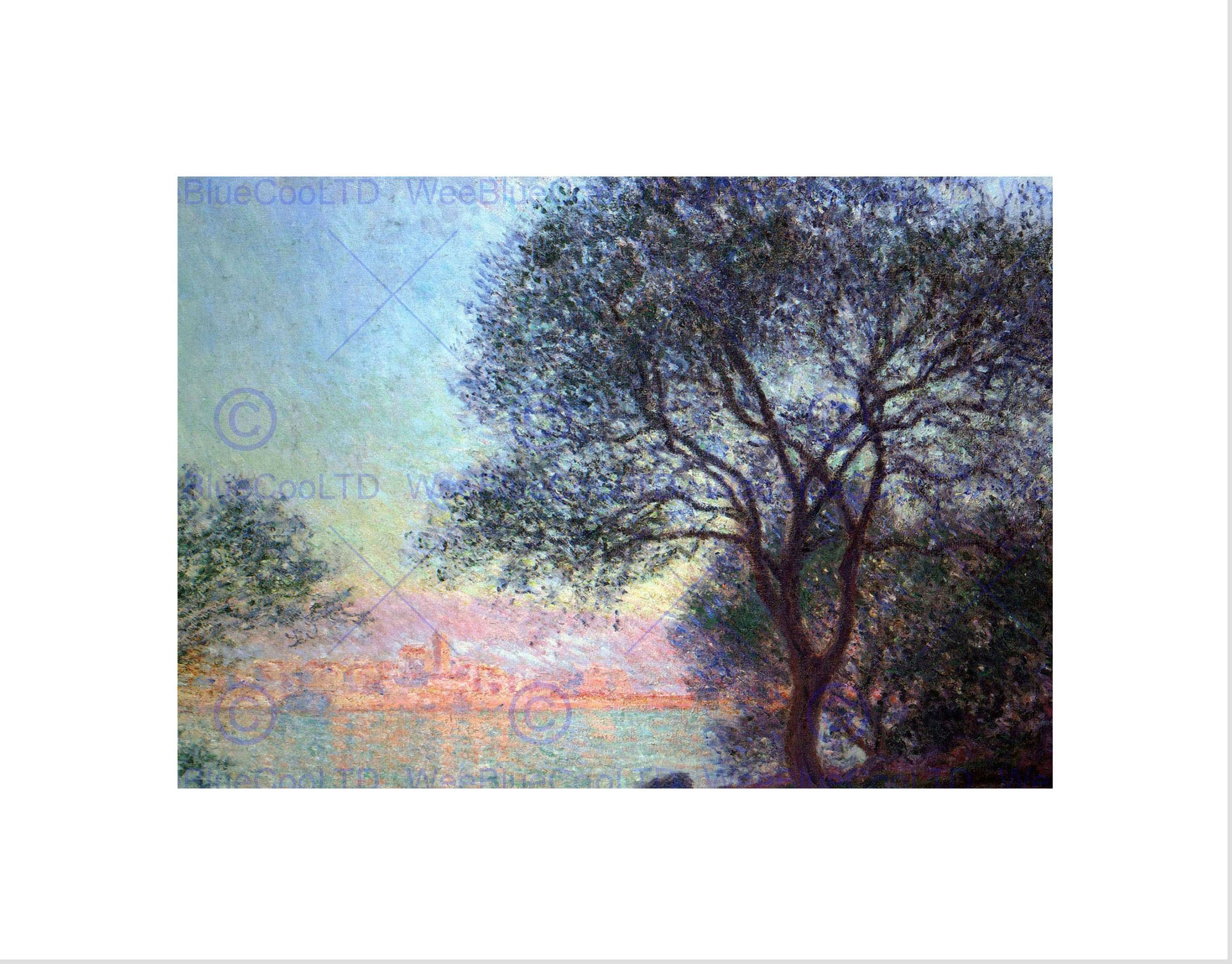 Wee Blue Coo Claude Monet Antibes Seen From La Salis Old Master Wall Art Print