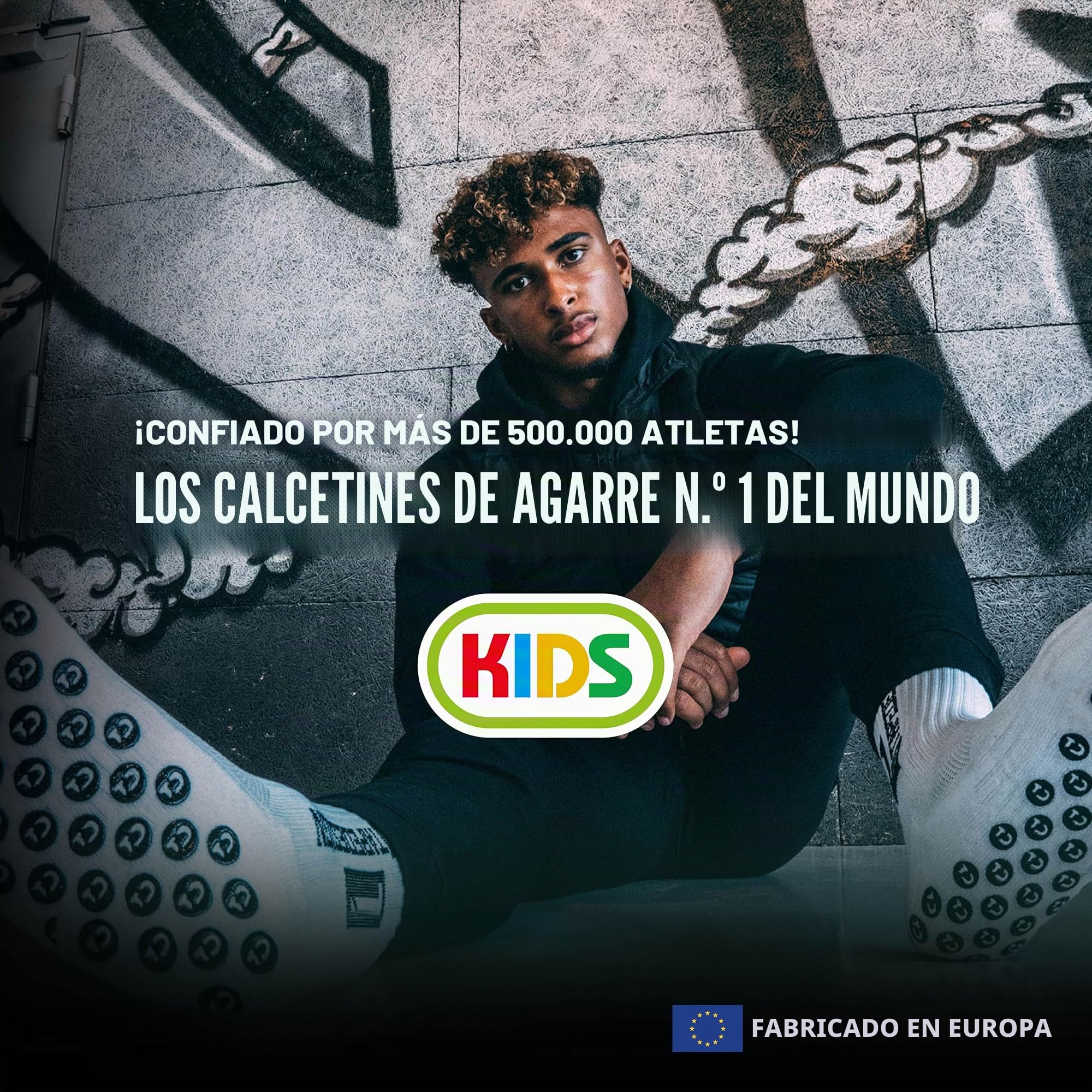 Tapedesign – Pack doble Allround Socks Kids – 2 pares de calcetines de fútbol antideslizantes para niños – Agarre perfecto y comodidad – Calcetines deportivos antideslizantes para entrenamiento y