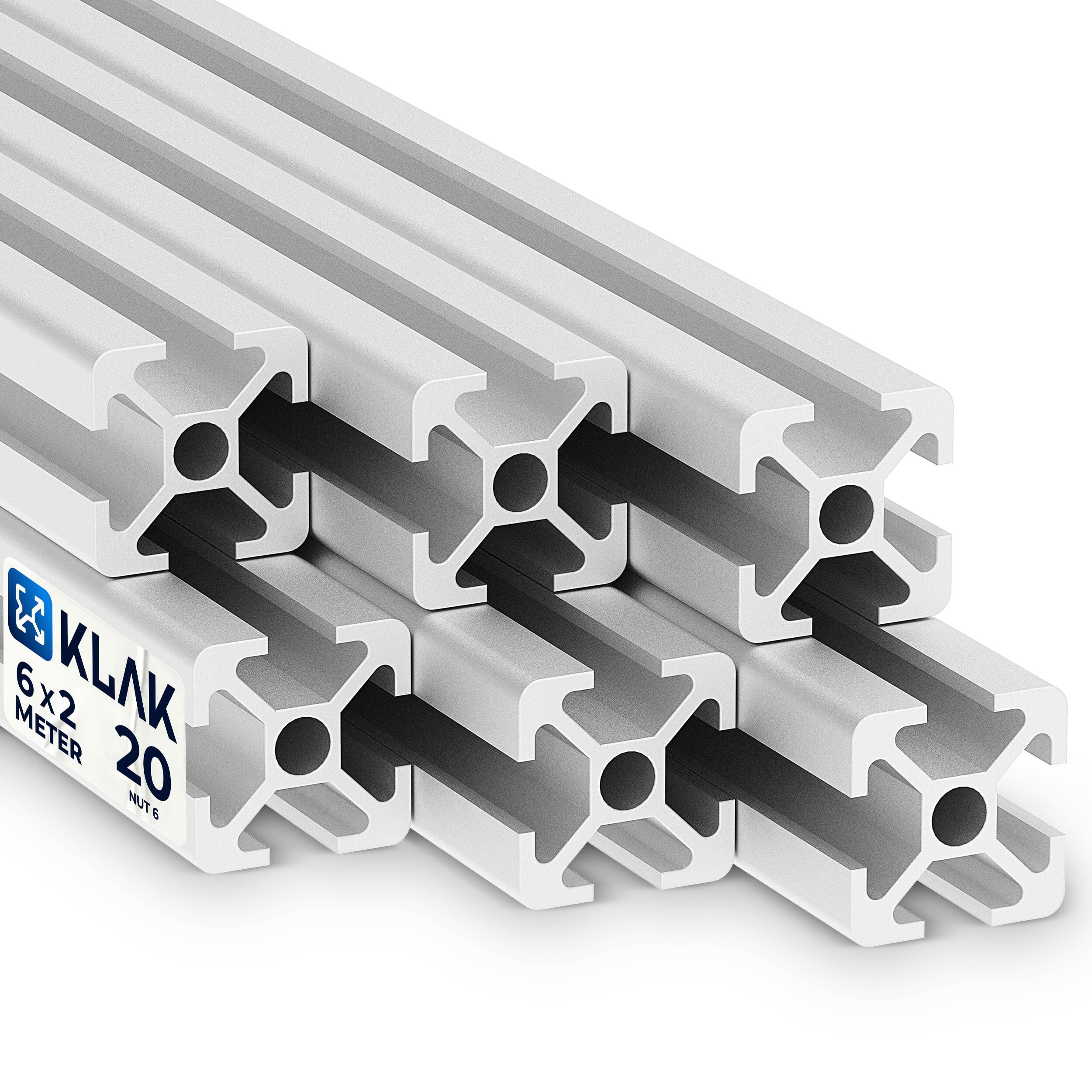 Alu Profil 6 Stück 20x20mm 2m