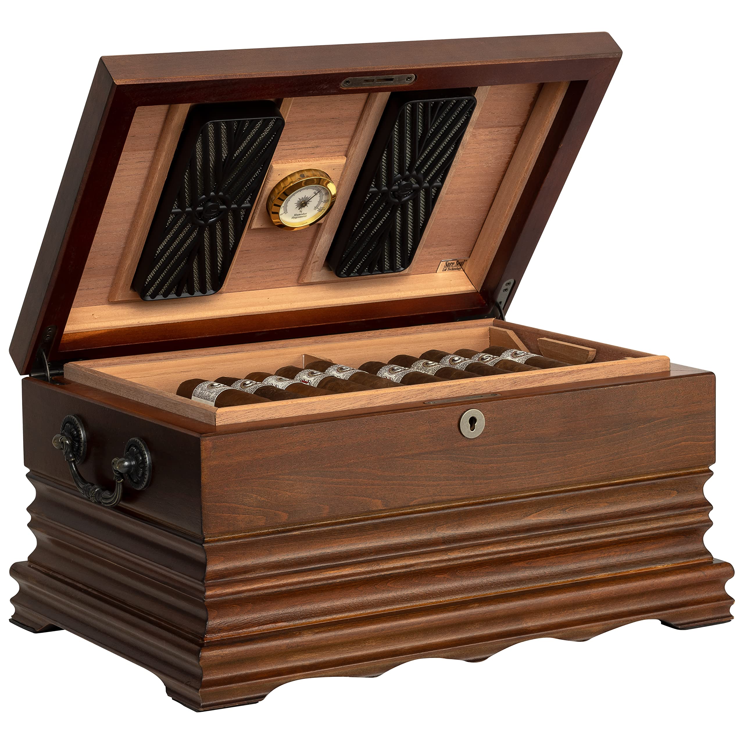tobacco humidor antique Amazon.com: Quality Importers The Tradition Cigar Solid Wood Antique Cigar  Humidor, Holds Up to 200 Cigars : Health & Household