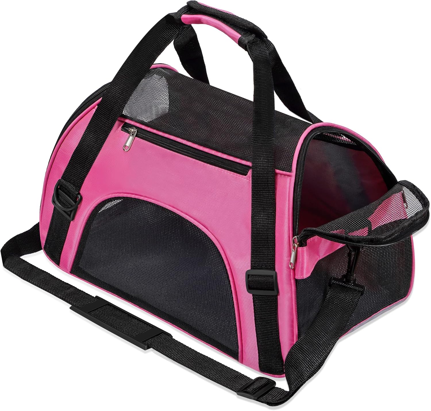 Dog Travel Carrier Dycietx Soft Sided Foldable Cat/Dog/Pet Carrier Bag, Portable Puppy/Pets Travel Carriers For Cats/Dogs With Shoulder Strap & Removable Mat, Durable Airplane Dog Carrier