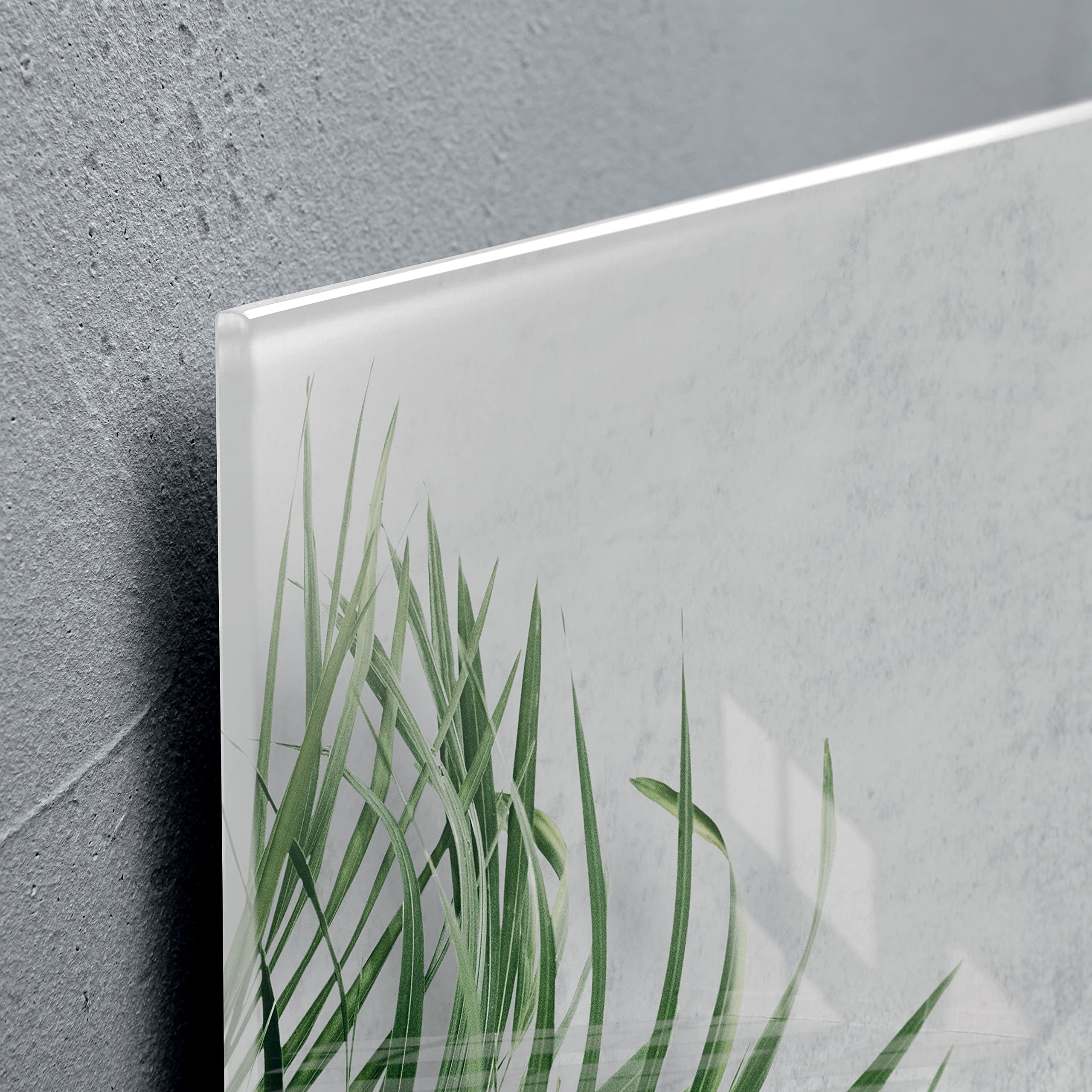 SIGEL GL288 Premium Glas-Magnettafel 91x46 cm, Design Botanic hochglänzend, SGS geprüft, einfache Montage, incl. 3 starke Magnete, Artverum