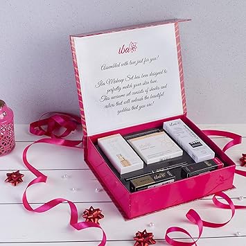 Iba Makeup Gift Set (Fair) - Foundation, Compact, Primer, Lipsticks, Kajal l Long Lasting, Vegan & Cruelty Free