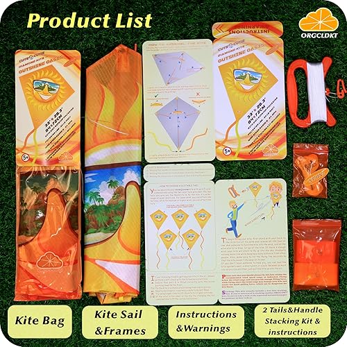 Miniatura 8 de Cute&Cuite Diamond Kite-Outshine Oasis, 33 x 28.3 pulgadas, cometas fáciles de volar para niños, adultos, niñas, niños. Cometa para la playa sin