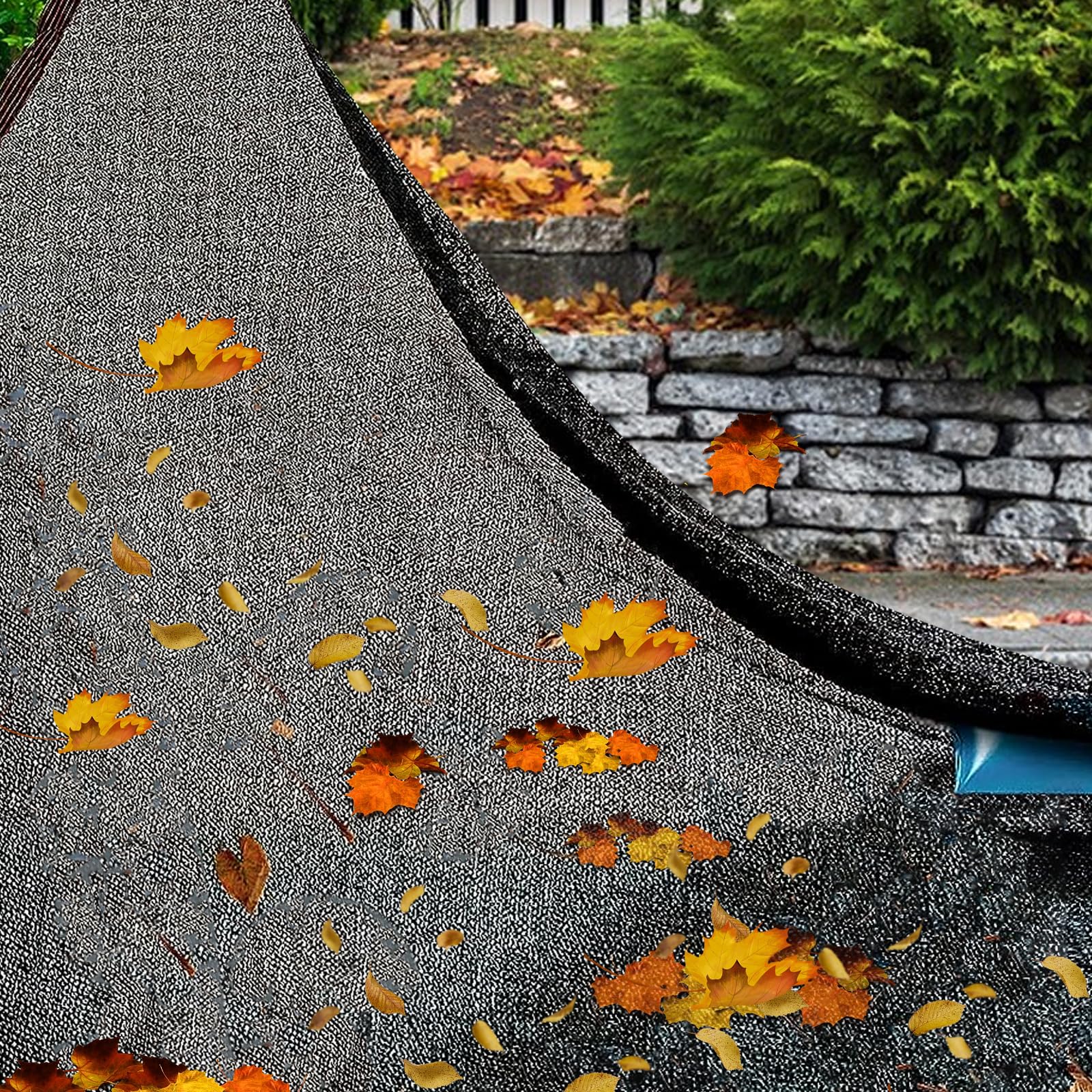 Filet à Feuilles Rectangulaire Pour Piscines Creusées, En Maille Fine Avec œillets Et Corde, Couverture De Sécurité Pour L'hiver Et L'automne, 5 X 10 M/6,1 X 12,2 M