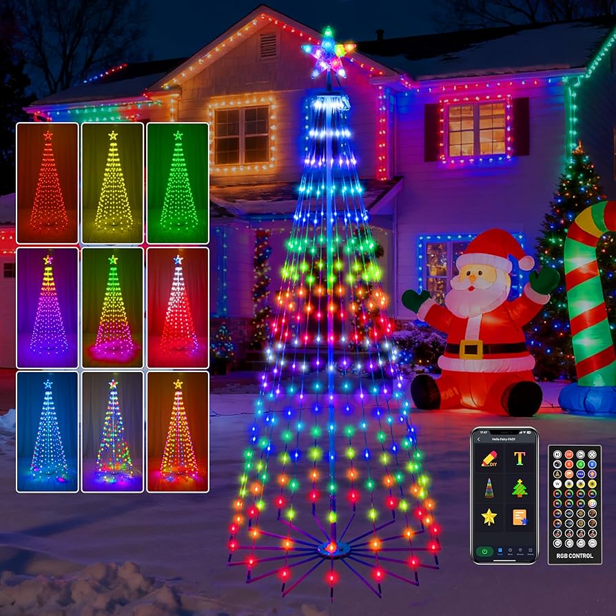 Amazon.com: Holaurora 6FT Lighted Outdoor Christmas Tree