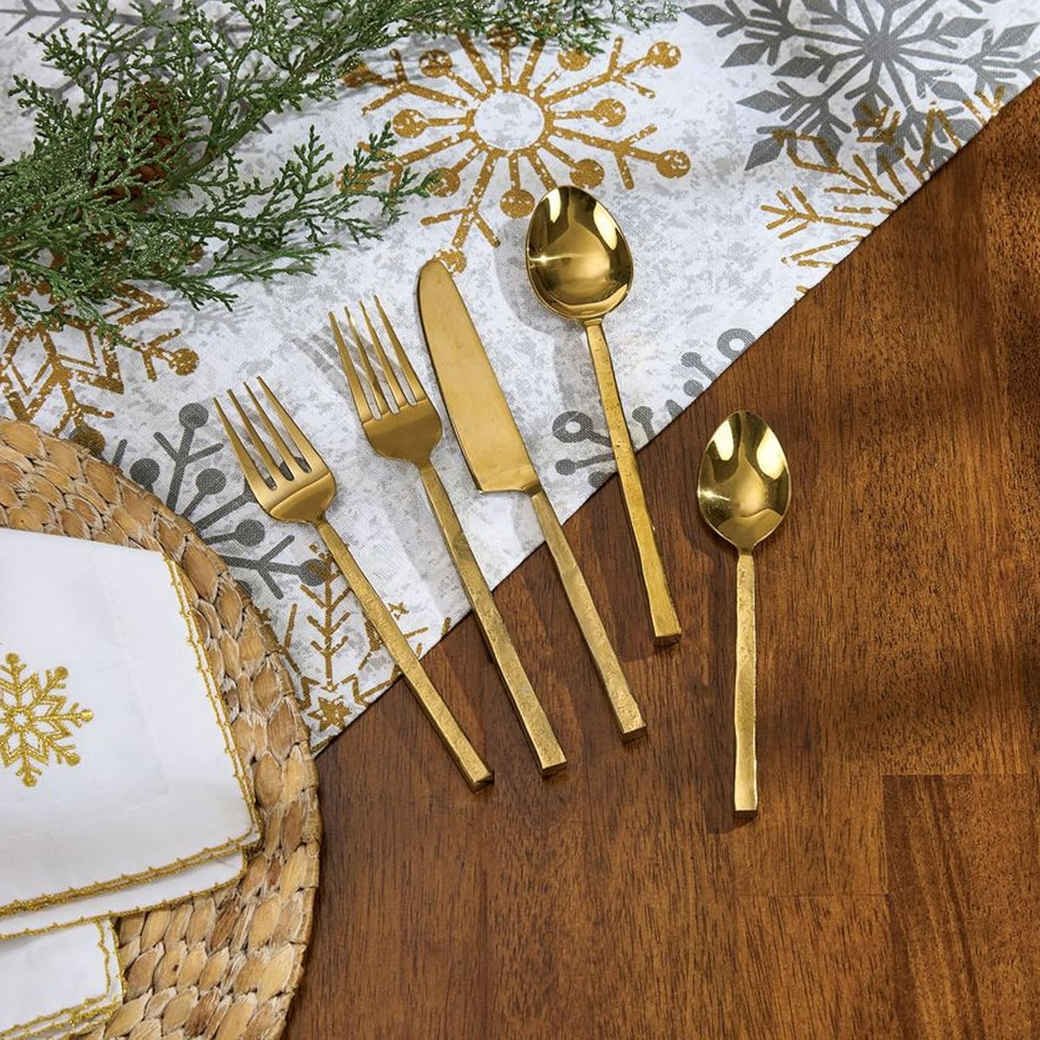 Split P Avis Flatware Teaspoon Set - Gold