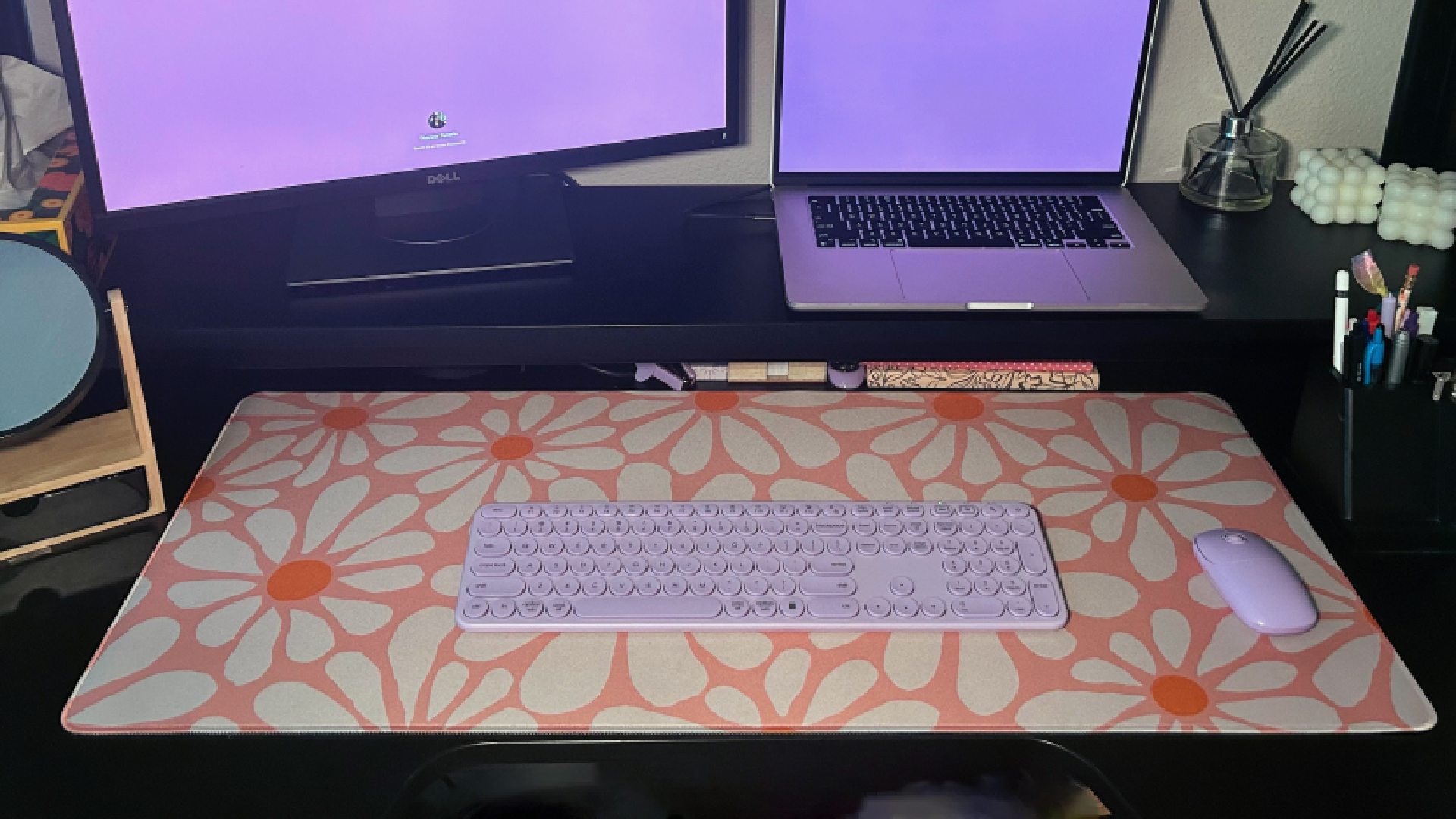 ICasso Desk Cover Mat, Extra Large Lotus Mouse Pad, Desk Pad Mat,Office - View #4