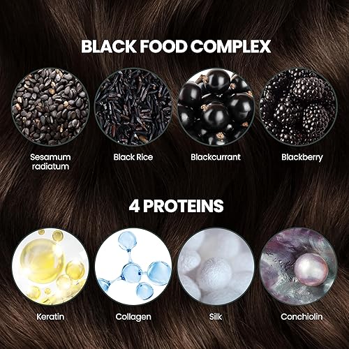 Miniatura 6 de SEVEN EIGHT Tinte de cobertura gris (marrón claro, 1 unidad) de cobertura rápida para retoque de raíces, corrector resistente al agua, cepillo de