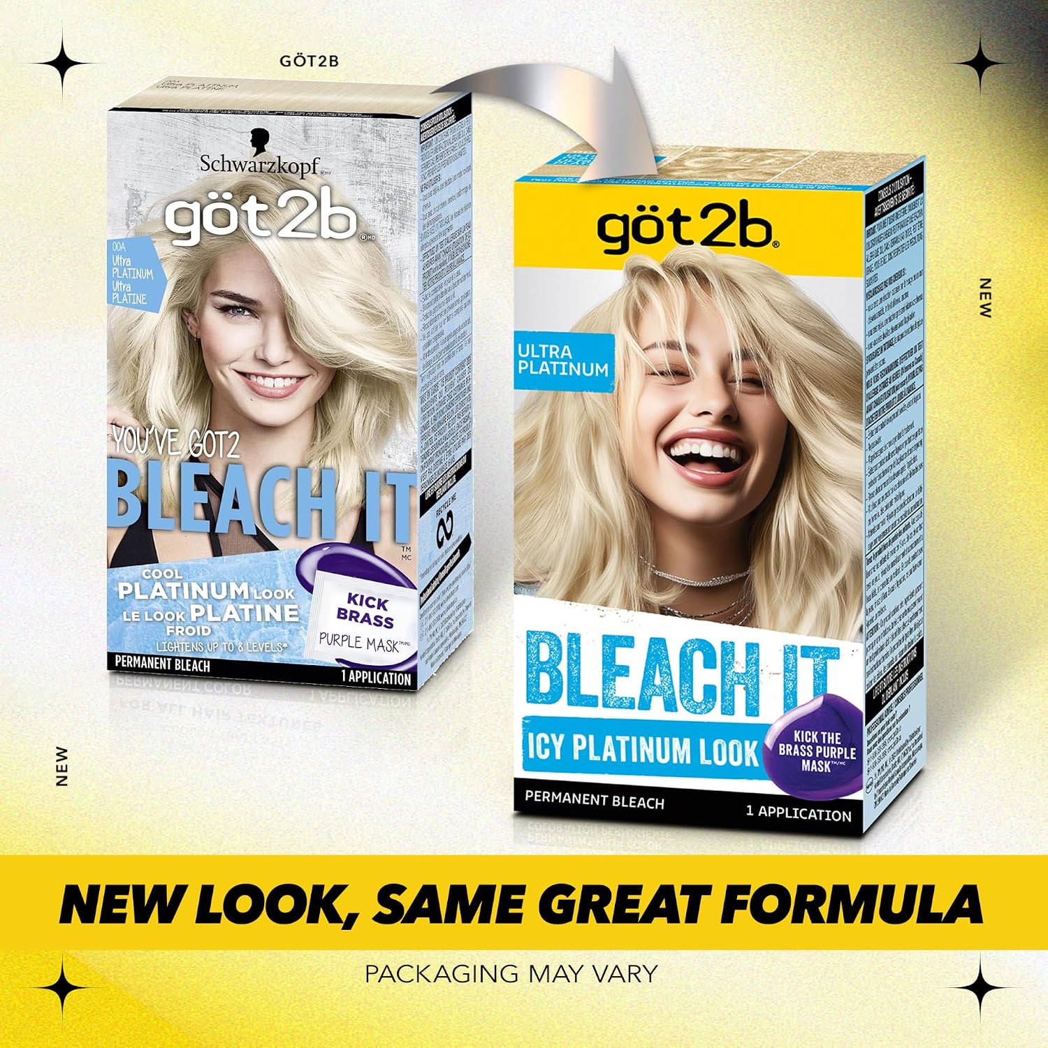got2b Bleach It Permanent Hair Color, Ultra Platinum Blonde, 00A, 1 Count image 3