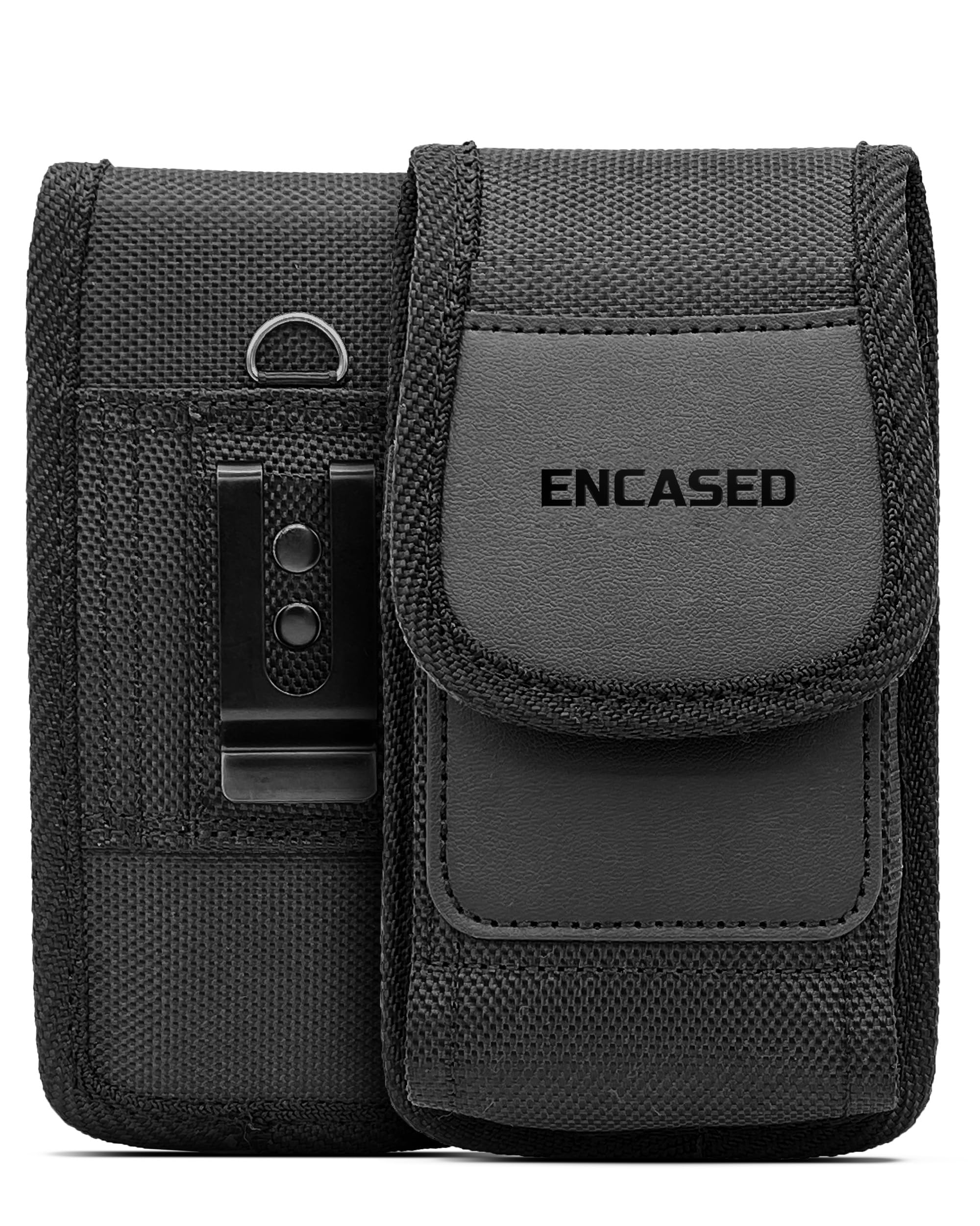 ENCASED Etui na pasek 2 w 1 z etui zaprojektowane dla Samsung Galaxy S24 Plus (2024), etui ochronne na całą obudowę z osłoną ekranu i klipsem do kabury (czarne) (S24+)