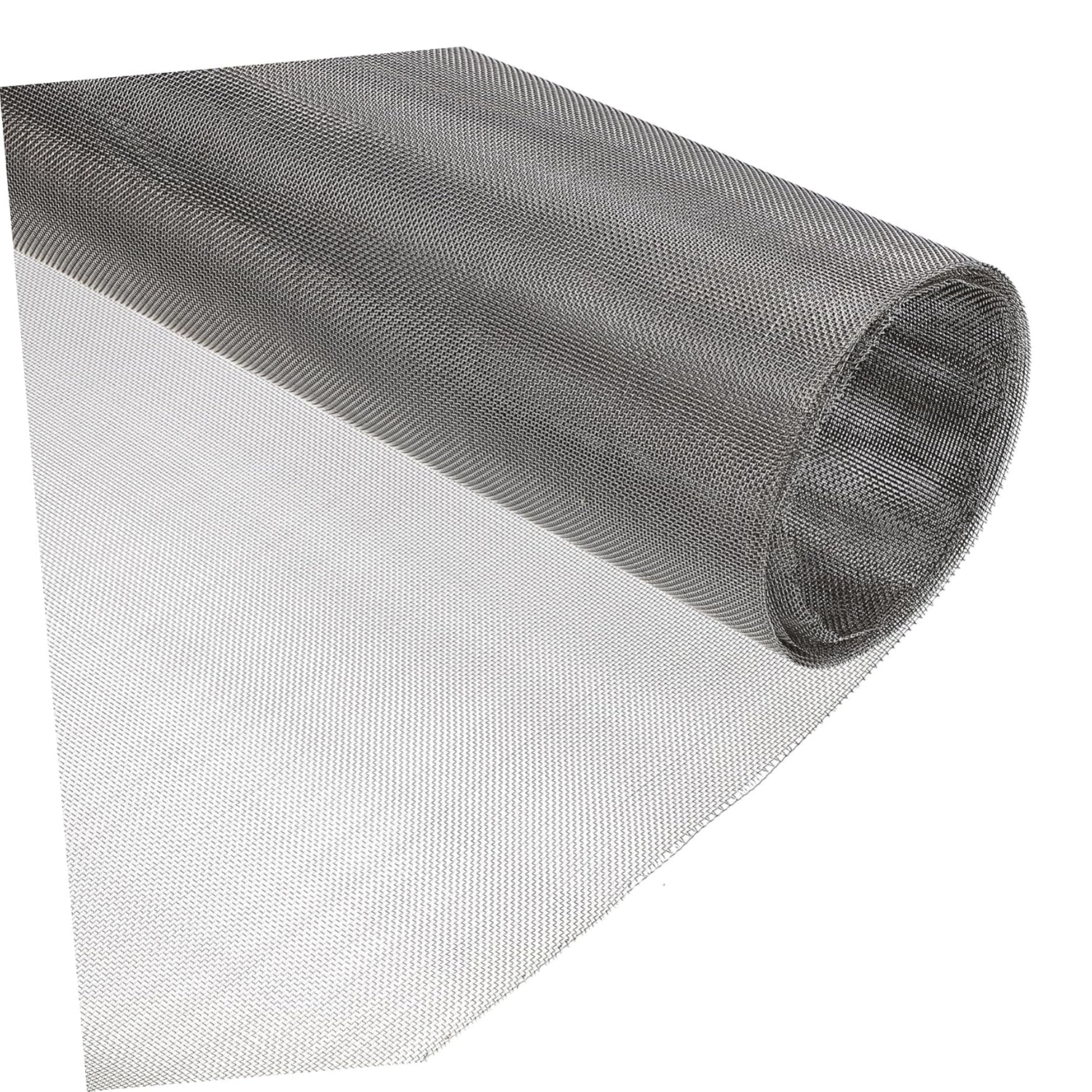 1roll Stainless Steel Screen Mesh Fine Mesh Wire for Doors Cabinets Tear-Resistant Easy to Clean for Screening Filtering Needs