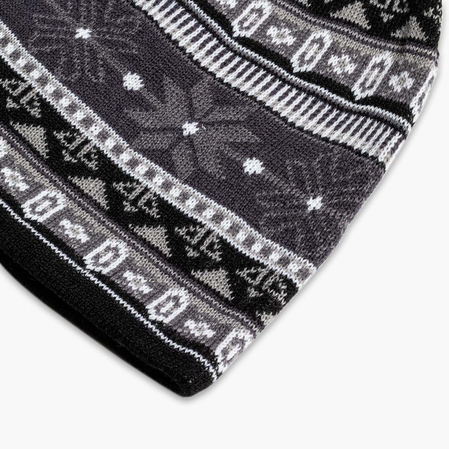 Turtle Fur Lars Merino Wool Nordic Winter Beanie Hat, Obsidian - Image 3