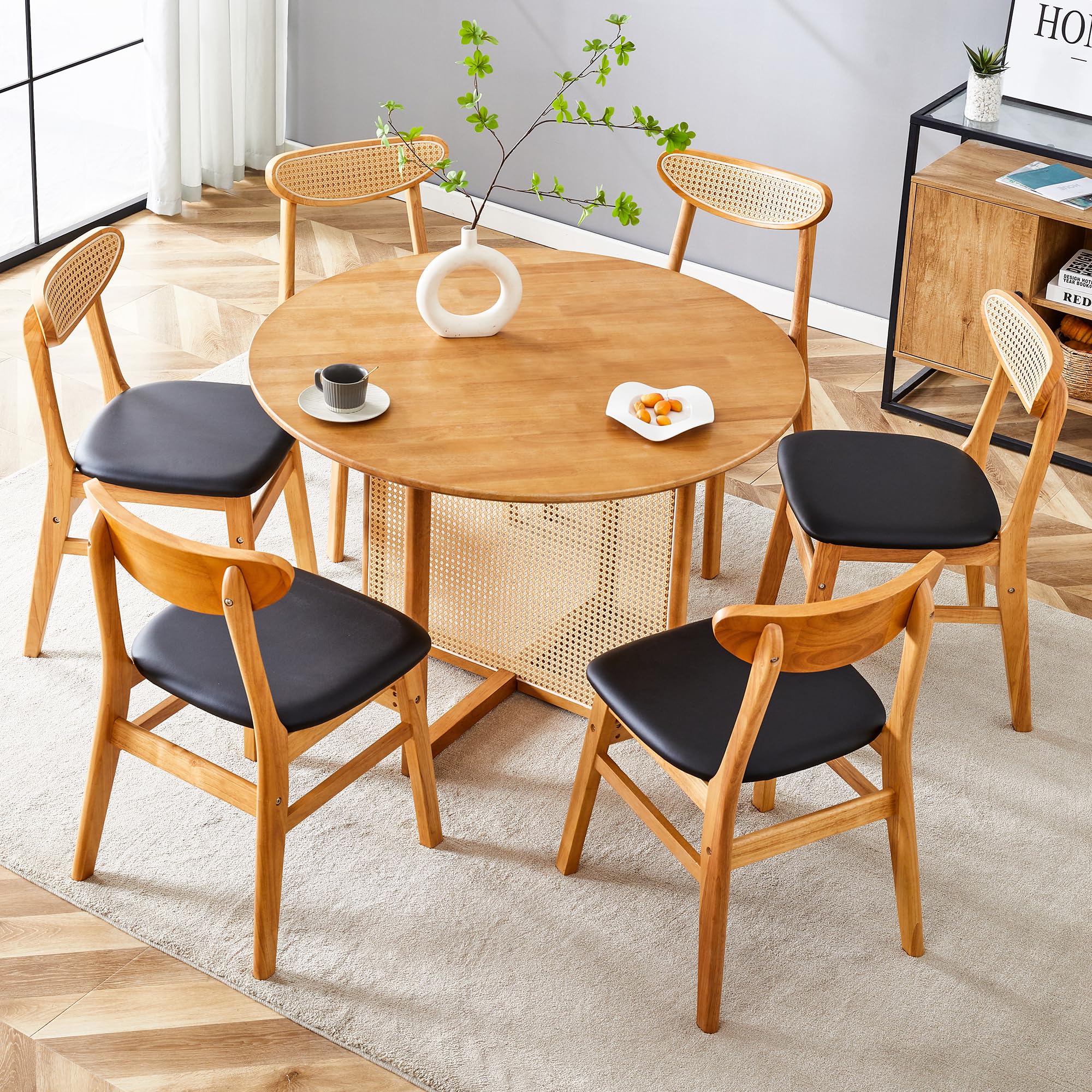 Round Dining Table With Kitchen Table Chairs Amazon PADMA HOUSE