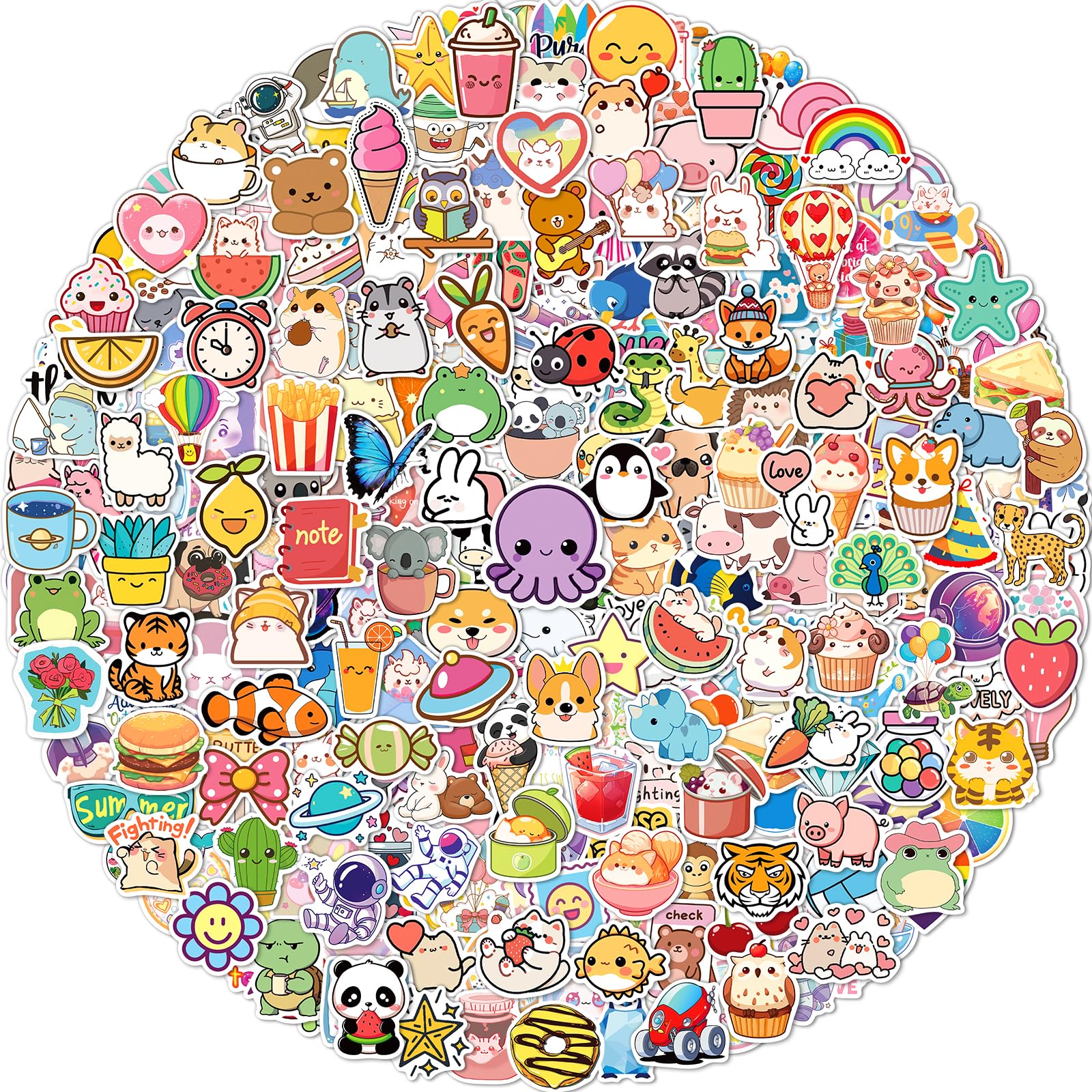 Bekayshad Water Bottle Stickers for Kids, 600 PCS Cute Animal Waterproof Stickers for Laptop Hydroflask - Ideal for Teens, Kids & Girls