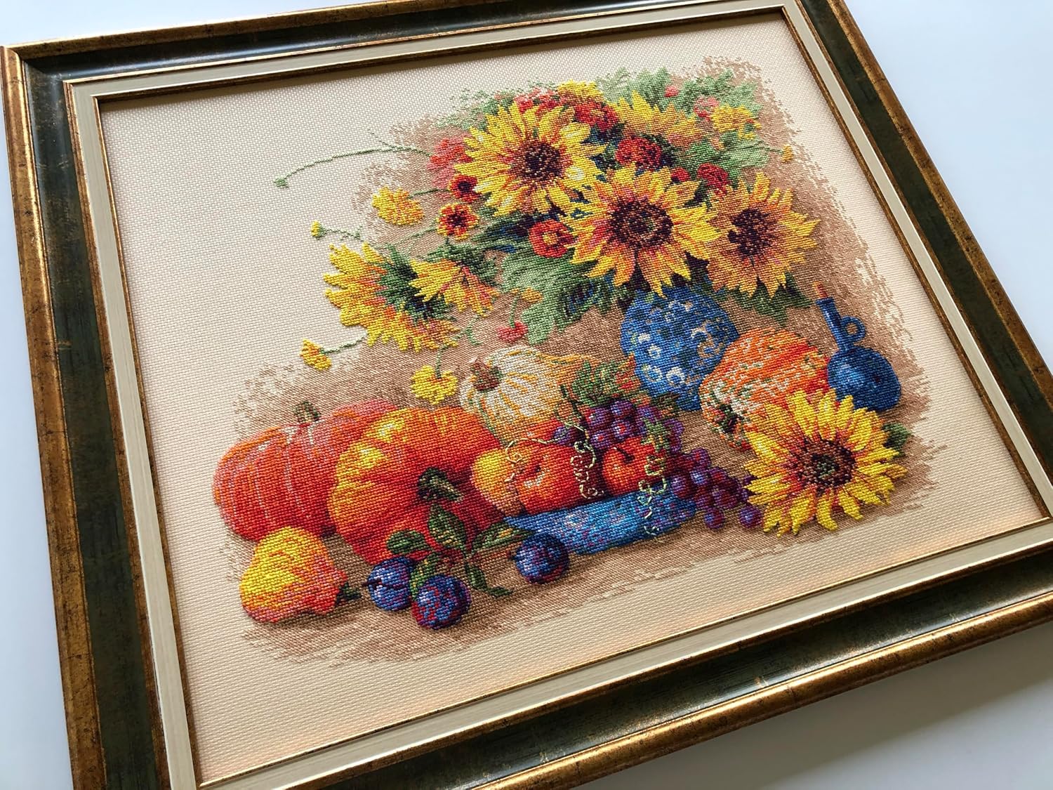 RIOLIS - Sunny Day 100/057, Floral Cross Stitch Kit 19.75"X15.75", Cross Stitch Kits for Beginners & Advanced, Crossstitching Kits Adult, Counted Stitching Kits, Flowers Embroidery Kit