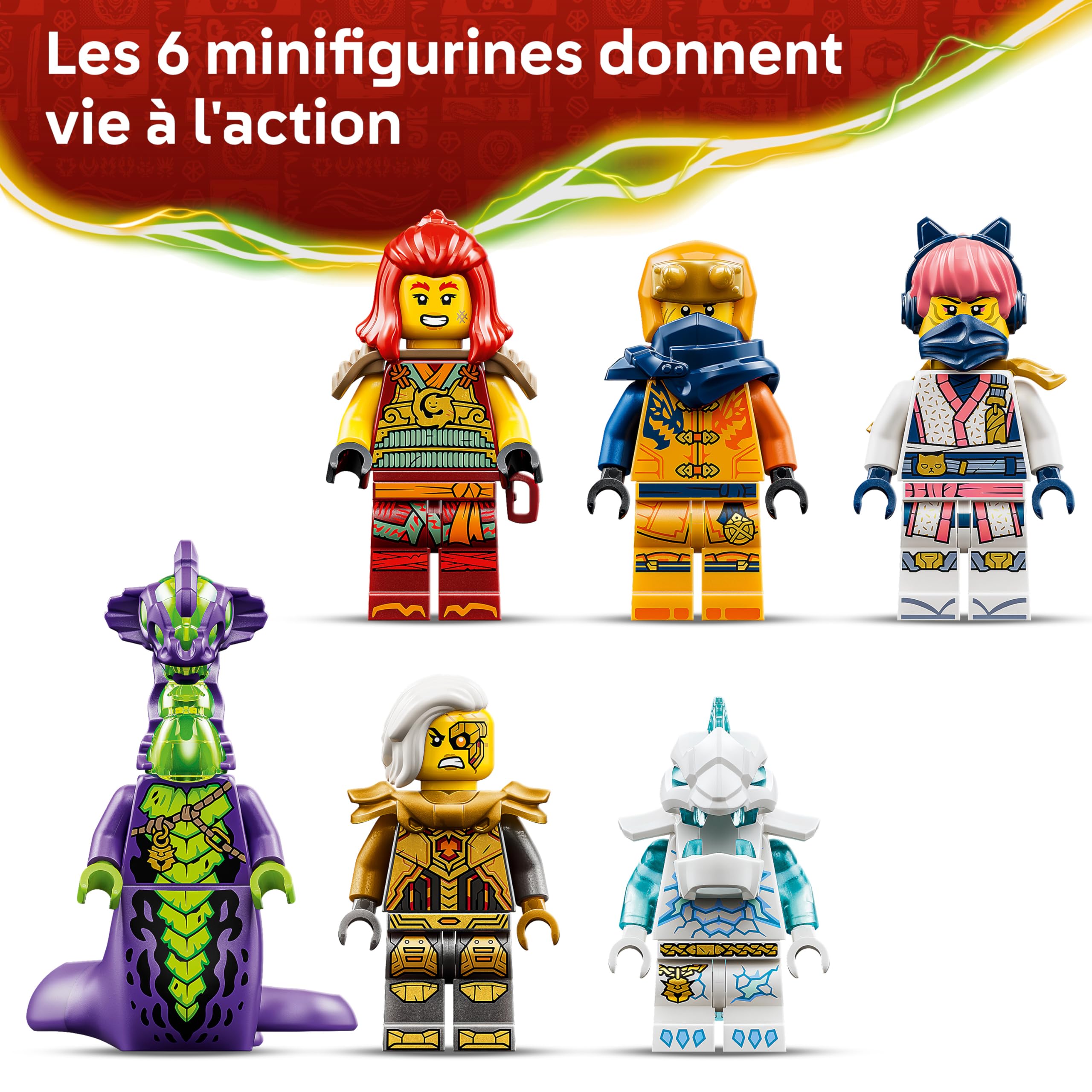 LEGO Ninjago Le Robot Dragon Transformable de Braséra - Jouet Ninja 2-en-1 - Figurine avec Robot de l’Impératrice Béatrix & 6 Minifigurines - Cadeau d'anniversaire pour Garçon dès 9 Ans ou Fan 71868