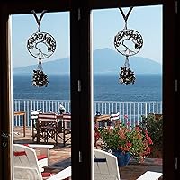 Vista 3 de DUQGUHO Accesorios para coche de piedra de cristal de obsidiana negra, accesorios para colgar en el espejo retrovisor, adorno colgante de cristal