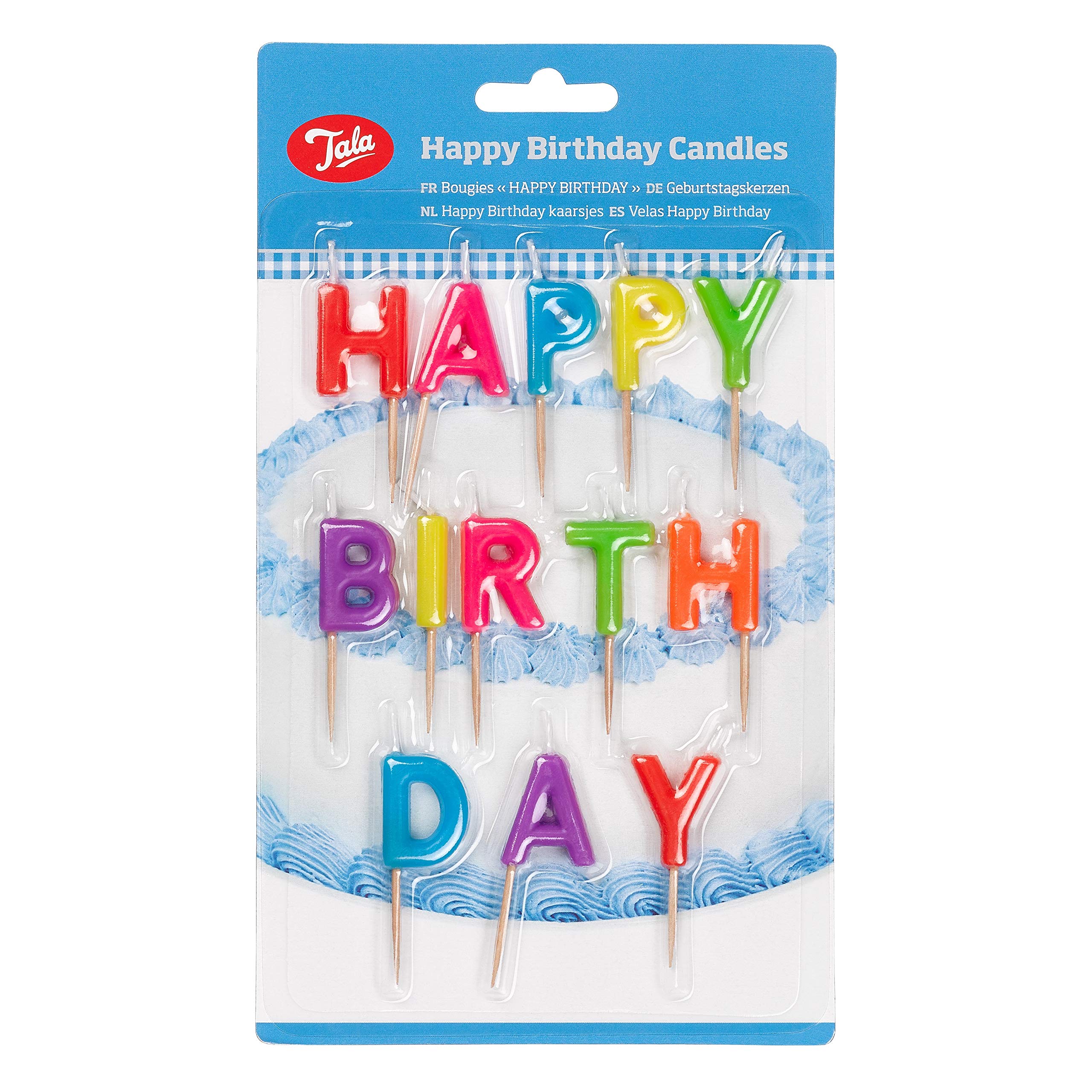 Tala Happy Birthday Candles Cake Cupcake Party Treat Candle Assorted Colours New