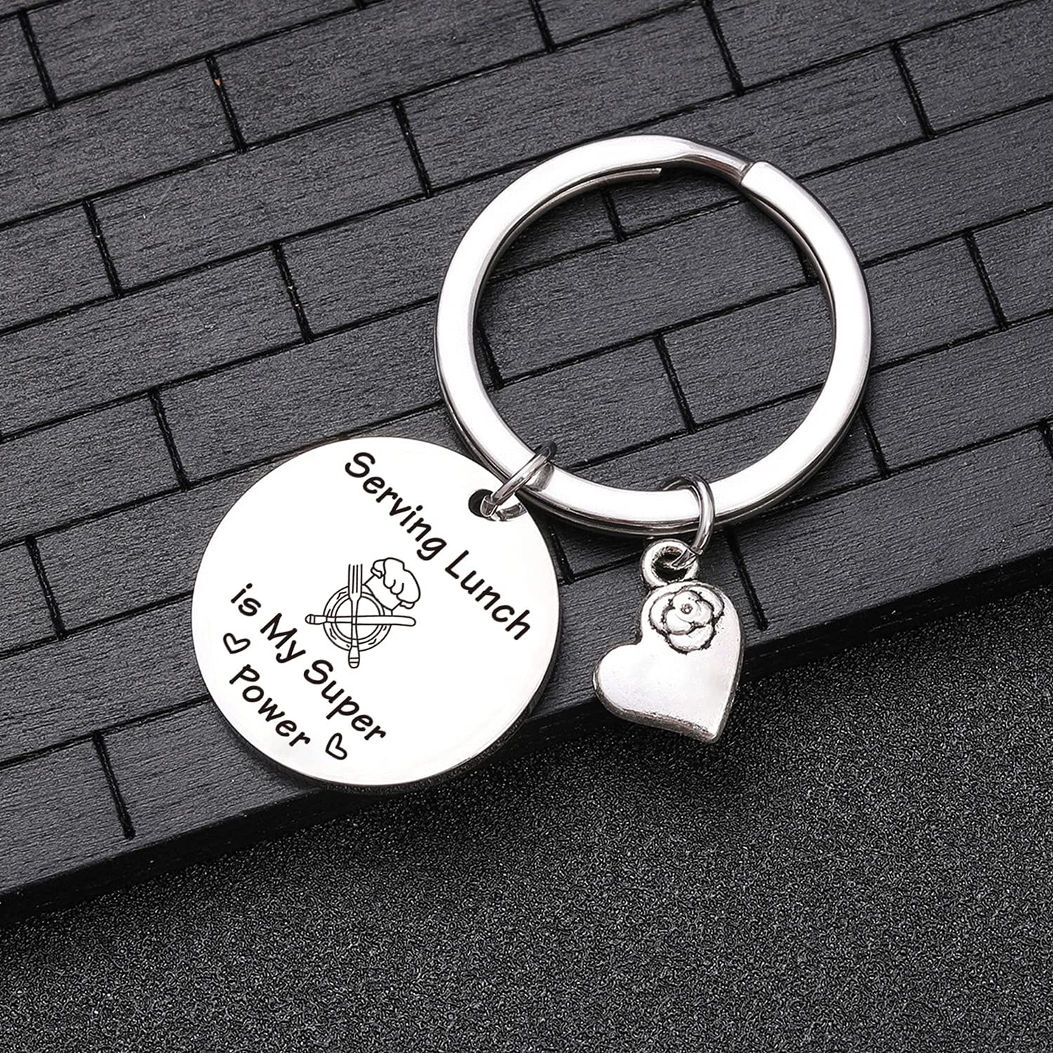 NOTHERS RSZOTW Lunch Lady Day Keychain Cafeteria Manager Gift Cafeteria Staff Friends Jewelry Lunch Server Keychain