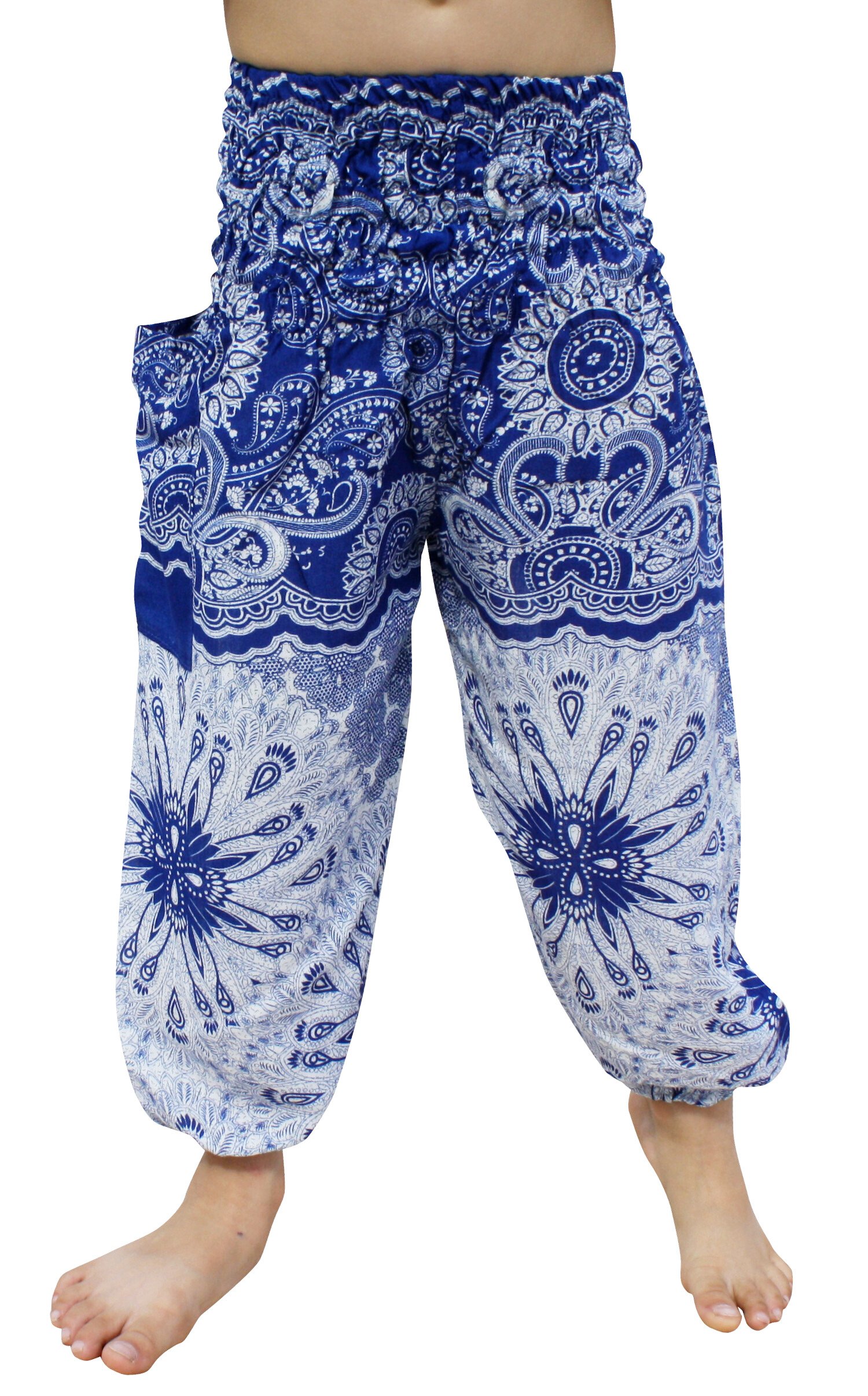 Full Funk Rayon Smock Waist Child Lounging Comfortable Elephant Aladdin Pants