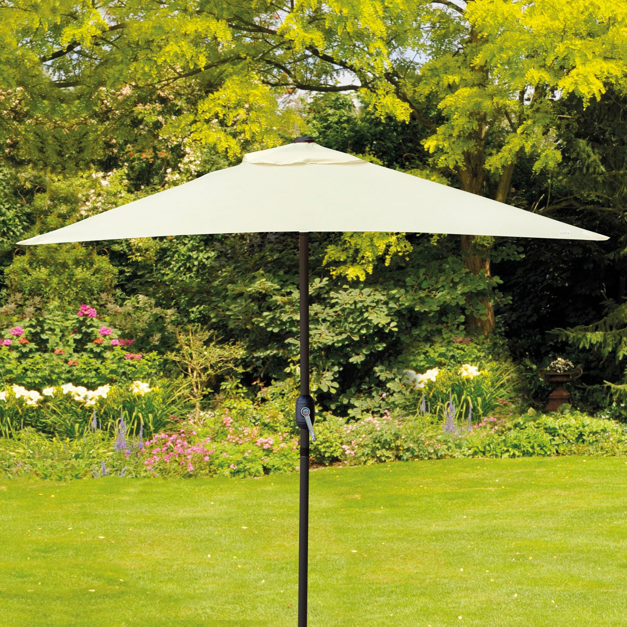 AKTIVE Parasol Rectangulaire pour Balcon, Parasol Terrasse, Parasol Terrasse Jardin, 200X120 cm, Couleur Crème, Mât Aluminium, Jardin