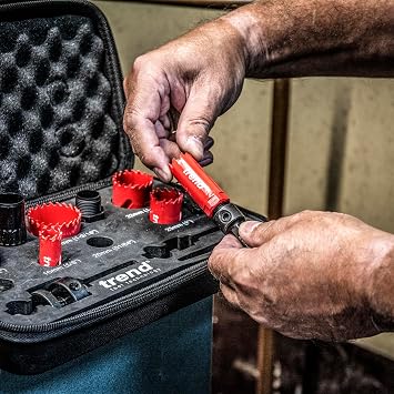 Trend 6-Piece Electrician Hole Saw Set, 3/4 to 3 Inch Diameter, Fast Cutting and Long-Lasting Bi-Metal Blades, HS/SET/6