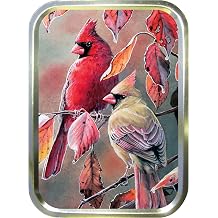 PINK BIRDS 2oz GOLD TOBACCO TIN,GIFT BOX